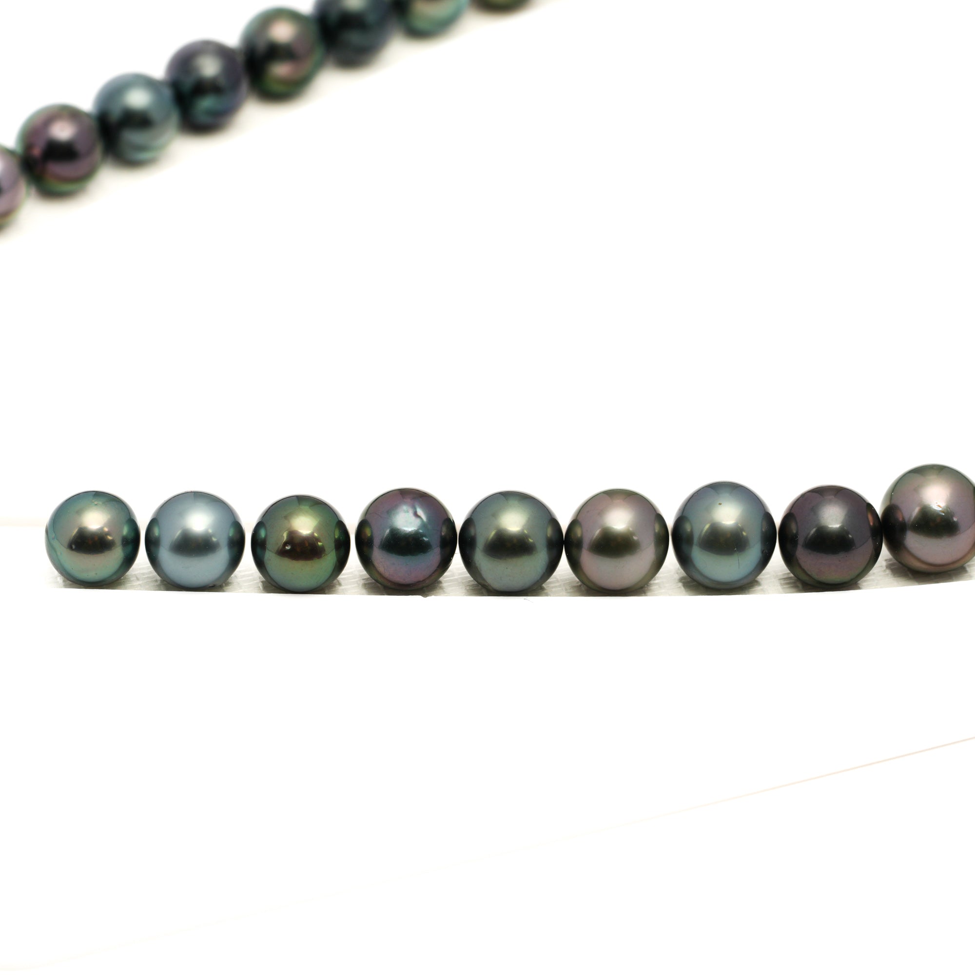 41pcs "High Luster" Multicolor 8-12mm - RSR AAA Quality Tahitian Pearl Necklace NL1778 LP1