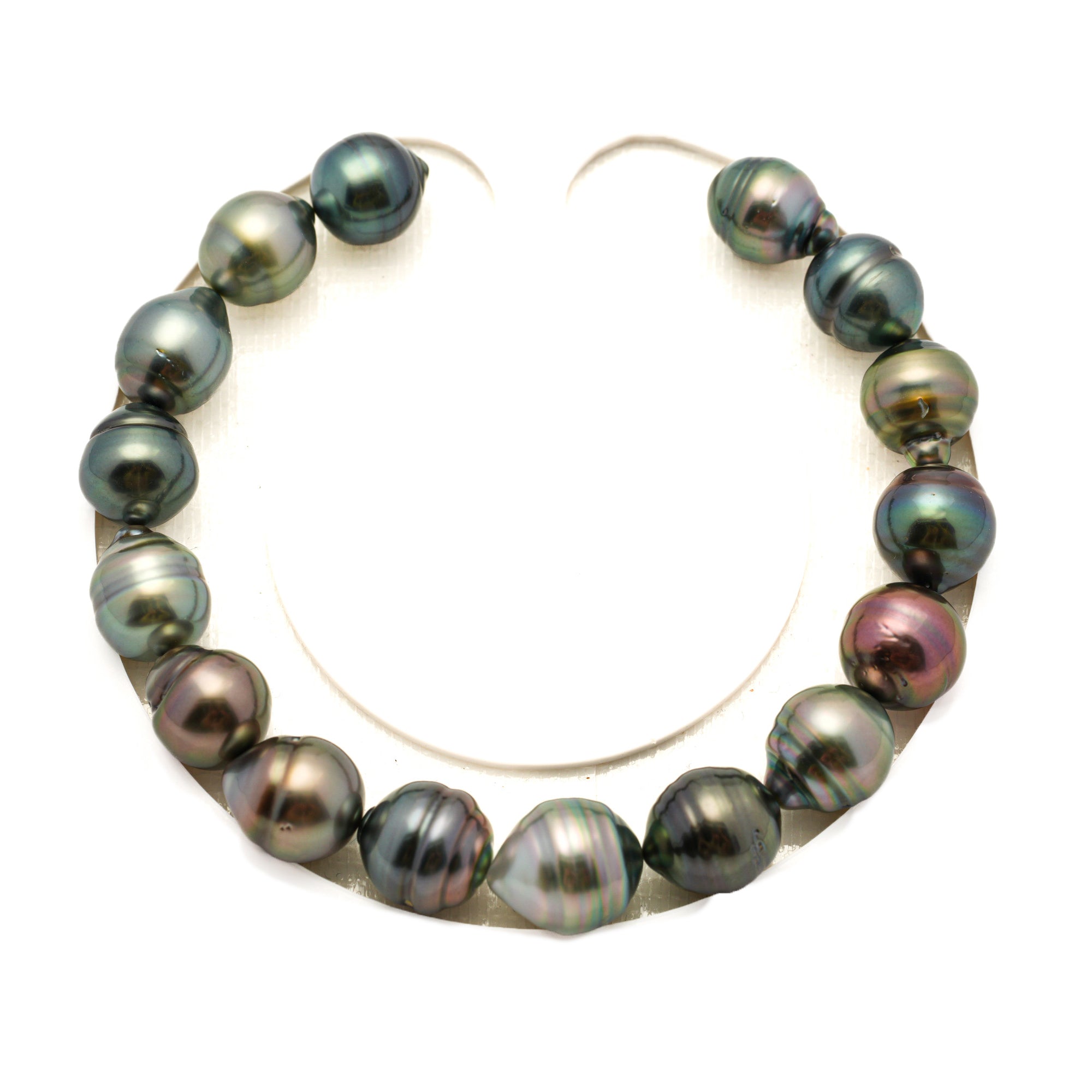 16pcs "Mid Luster" Multicolor 8-10mm - SB/CL AAA Quality Tahitian Pearl Bracelet BR2520 LP4