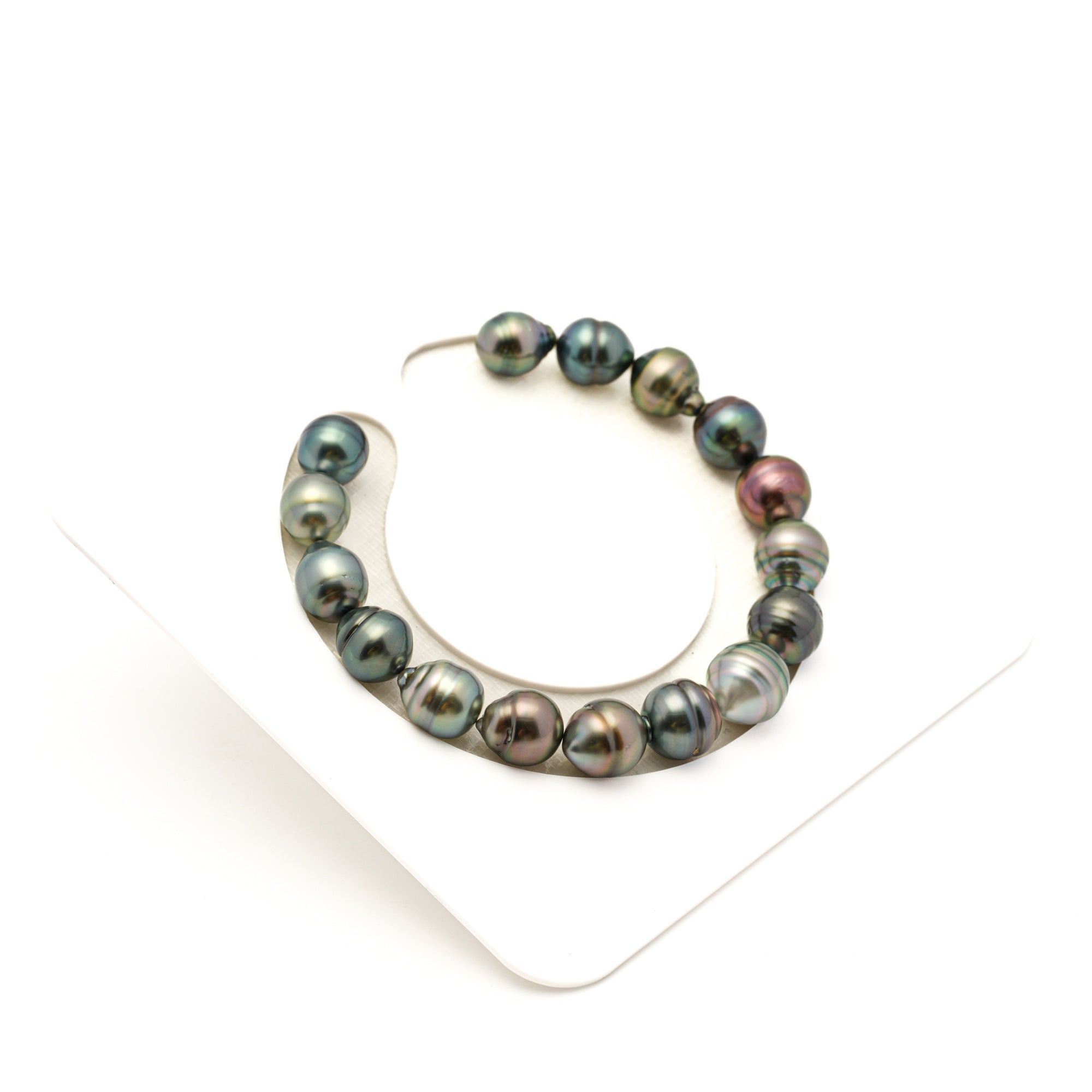 16pcs "Mid Luster" Multicolor 8-10mm - SB/CL AAA Quality Tahitian Pearl Bracelet BR2520 LP4