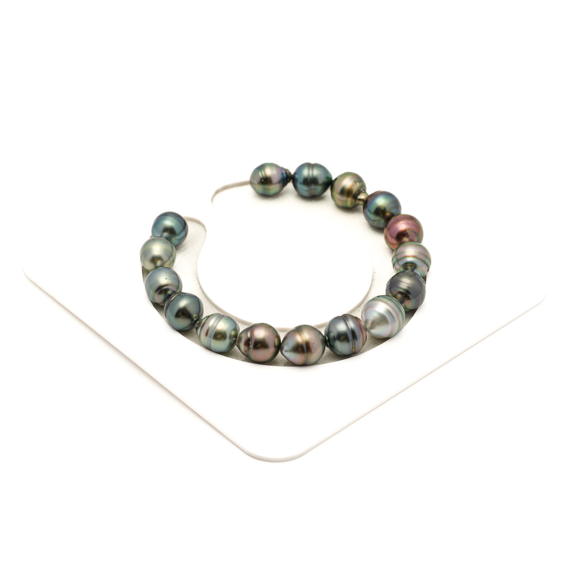 16pcs "Mid Luster" Multicolor 8-10mm - SB/CL AAA Quality Tahitian Pearl Bracelet BR2520 LP4