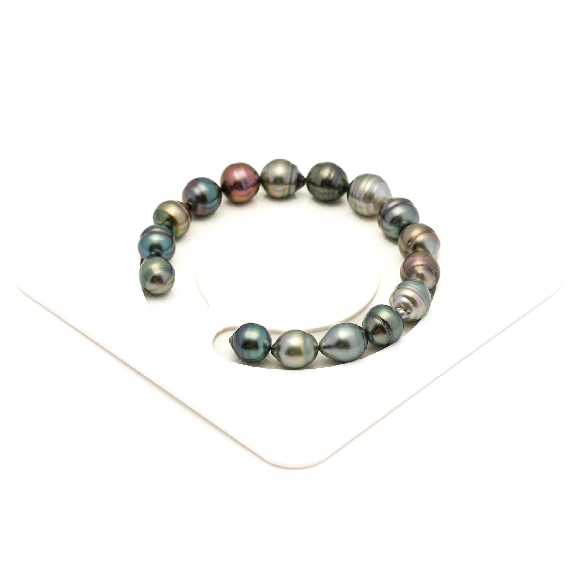 16pcs "Mid Luster" Multicolor 8-10mm - SB/CL AAA Quality Tahitian Pearl Bracelet BR2520 LP4
