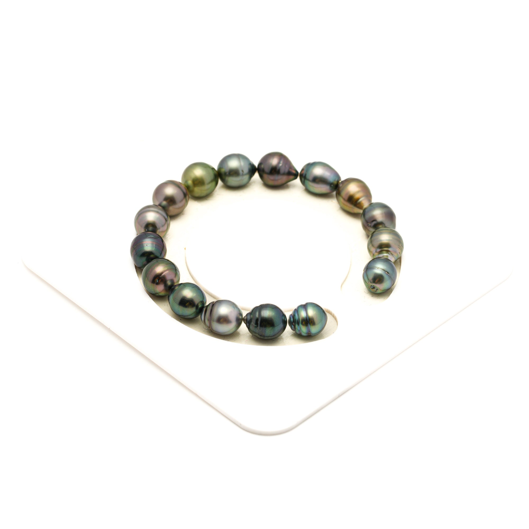16pcs "Mid Luster" Multicolor 8-10mm - SB/CL AAA/AA Quality Tahitian Pearl Bracelet BR2521 LP4
