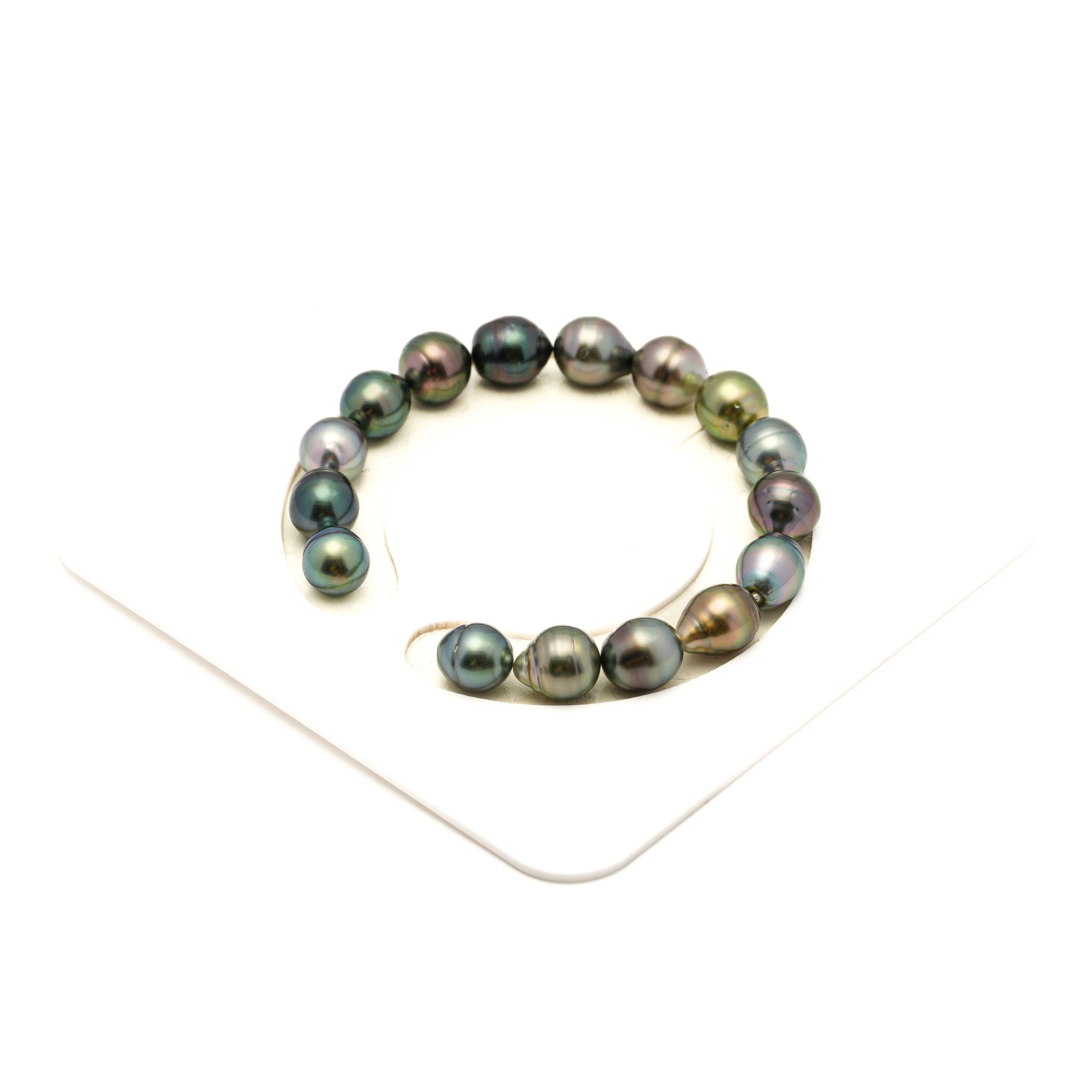16pcs "Mid Luster" Multicolor 8-10mm - SB/CL AAA/AA Quality Tahitian Pearl Bracelet BR2521 LP4