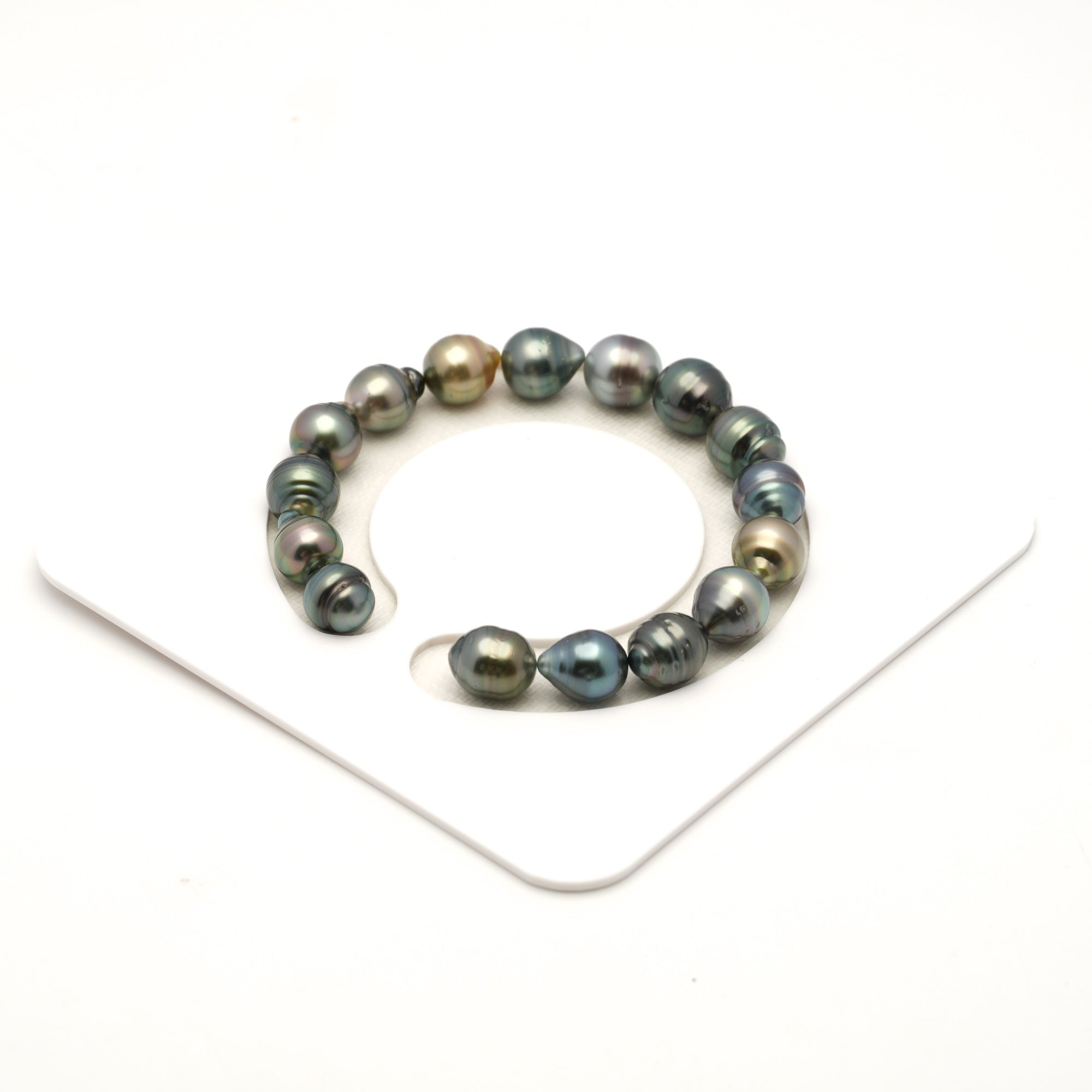 16pcs Multicolor 9-10mm - SB/CL AAA/AA Quality Tahitian Pearl Bracelet BR2530 LP4