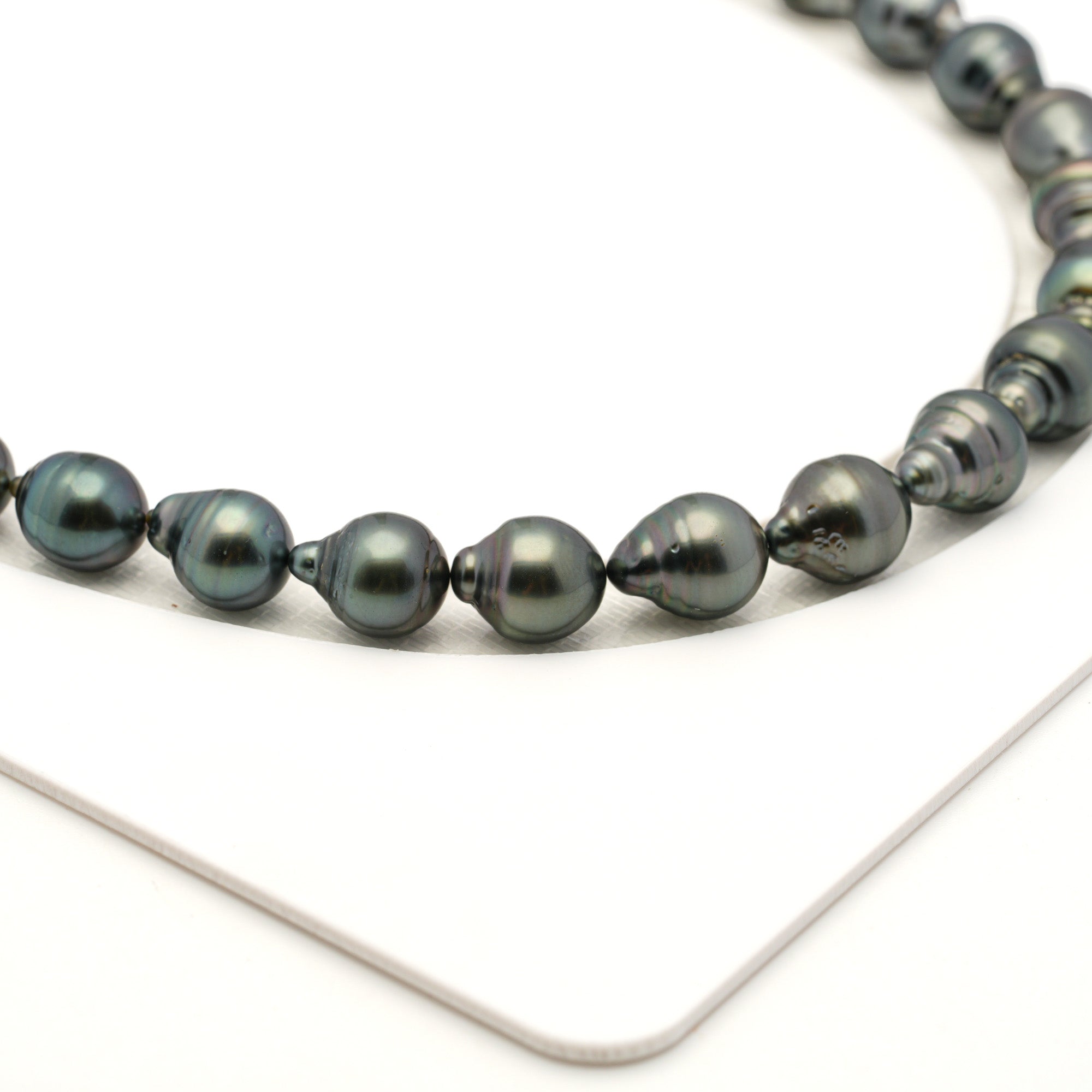 36pcs Green 8-10mm - SB/CL AAA/AA Quality Tahitian Pearl Necklace NL1796 LP4