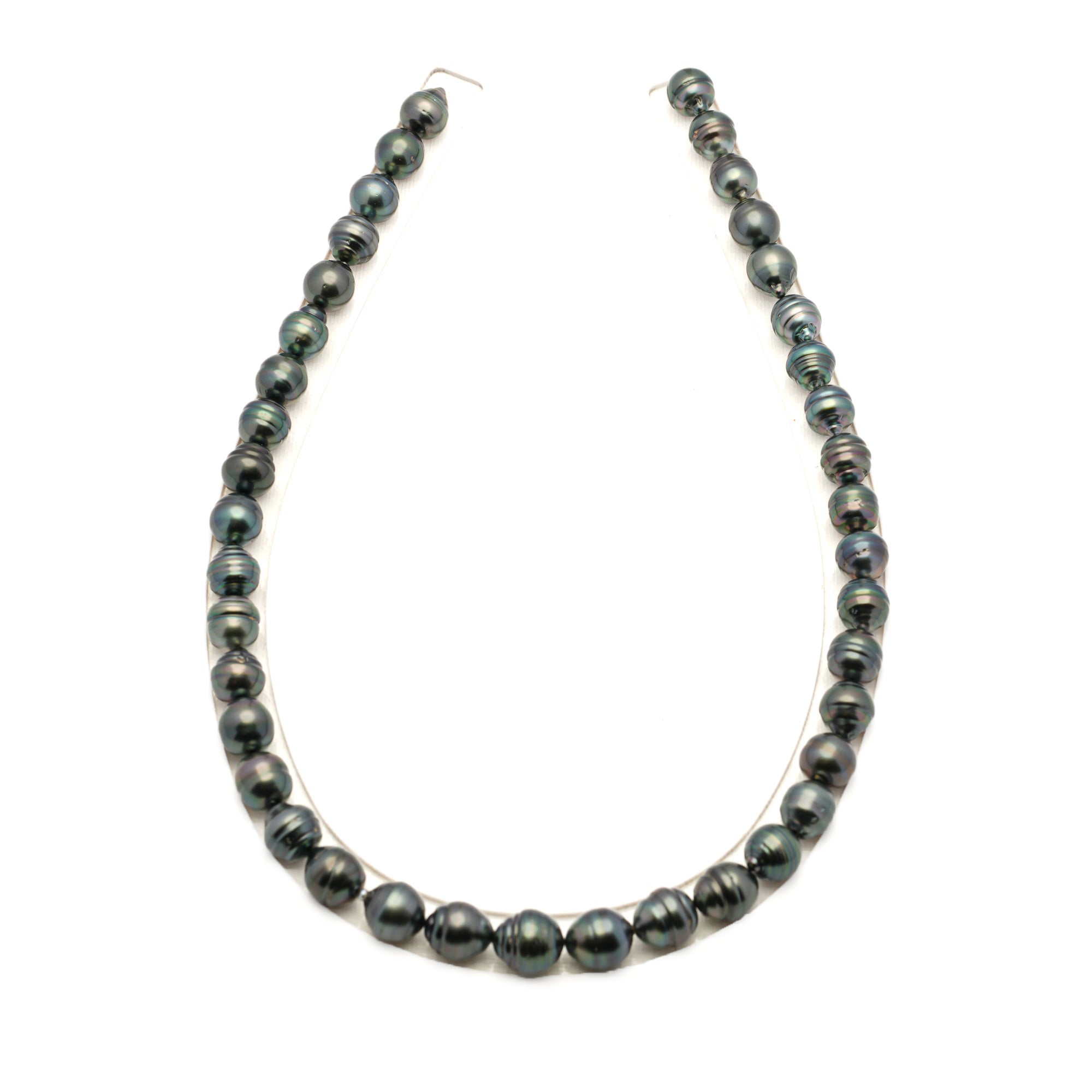 40pcs Dark Green 8-11mm - CL AAA/AA Quality Tahitian Pearl Necklace NL1794 LP4