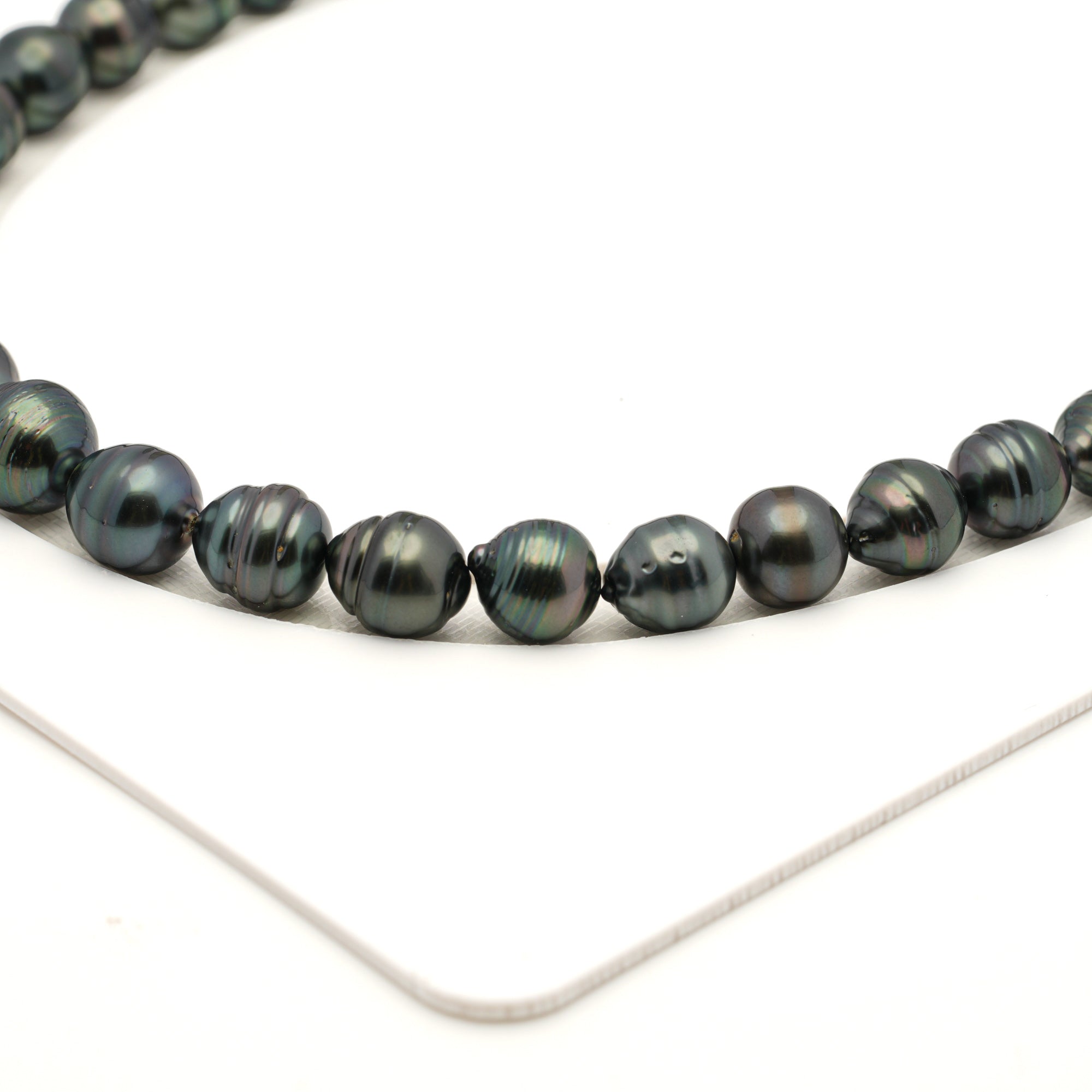 40pcs Dark Green 8-11mm - CL AAA/AA Quality Tahitian Pearl Necklace NL1794 LP4
