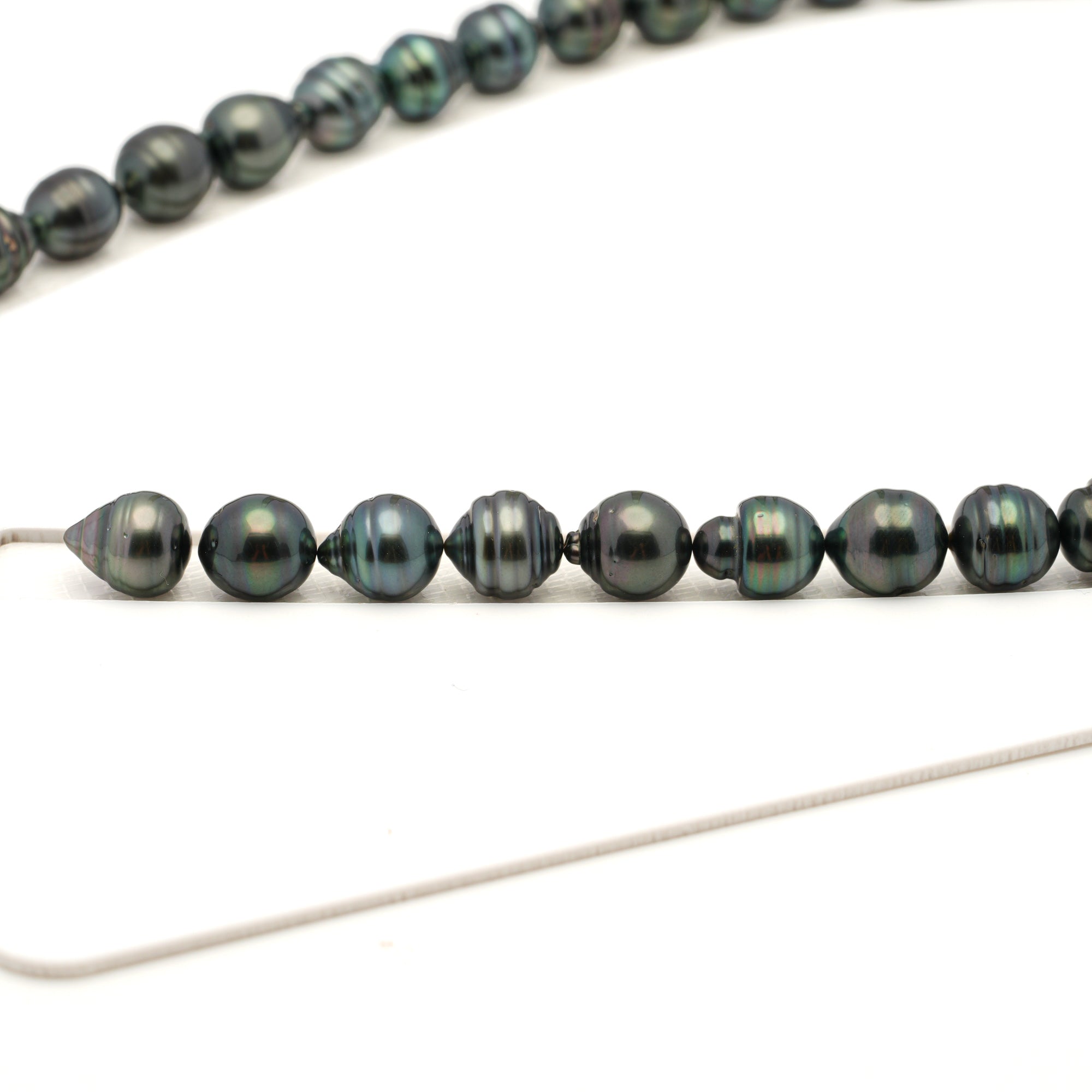 40pcs Dark Green 8-11mm - CL AAA/AA Quality Tahitian Pearl Necklace NL1794 LP4