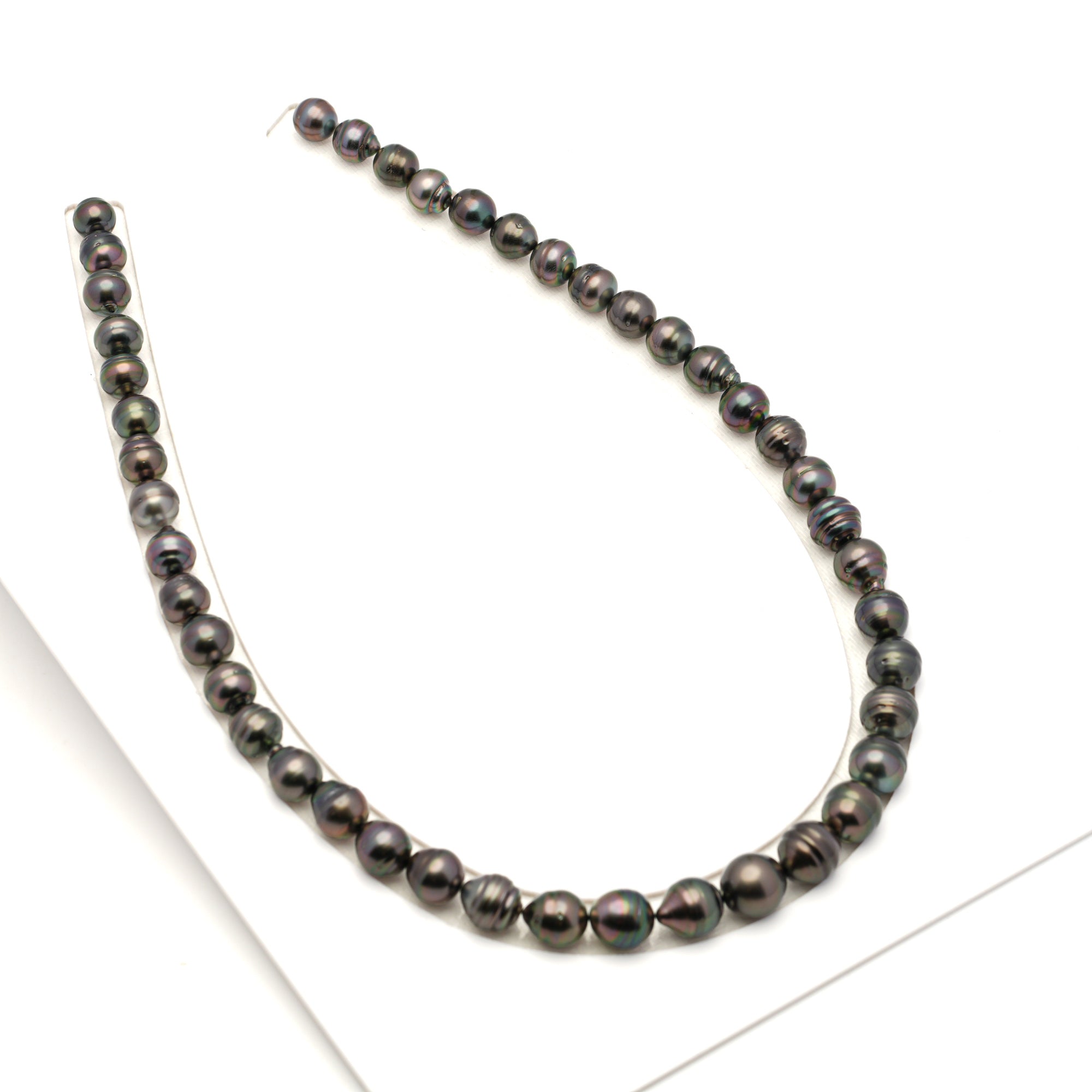 44pcs Green Cherry 8-11mm - CL AAA/AA Quality Tahitian Pearl Necklace NL1795 LP4