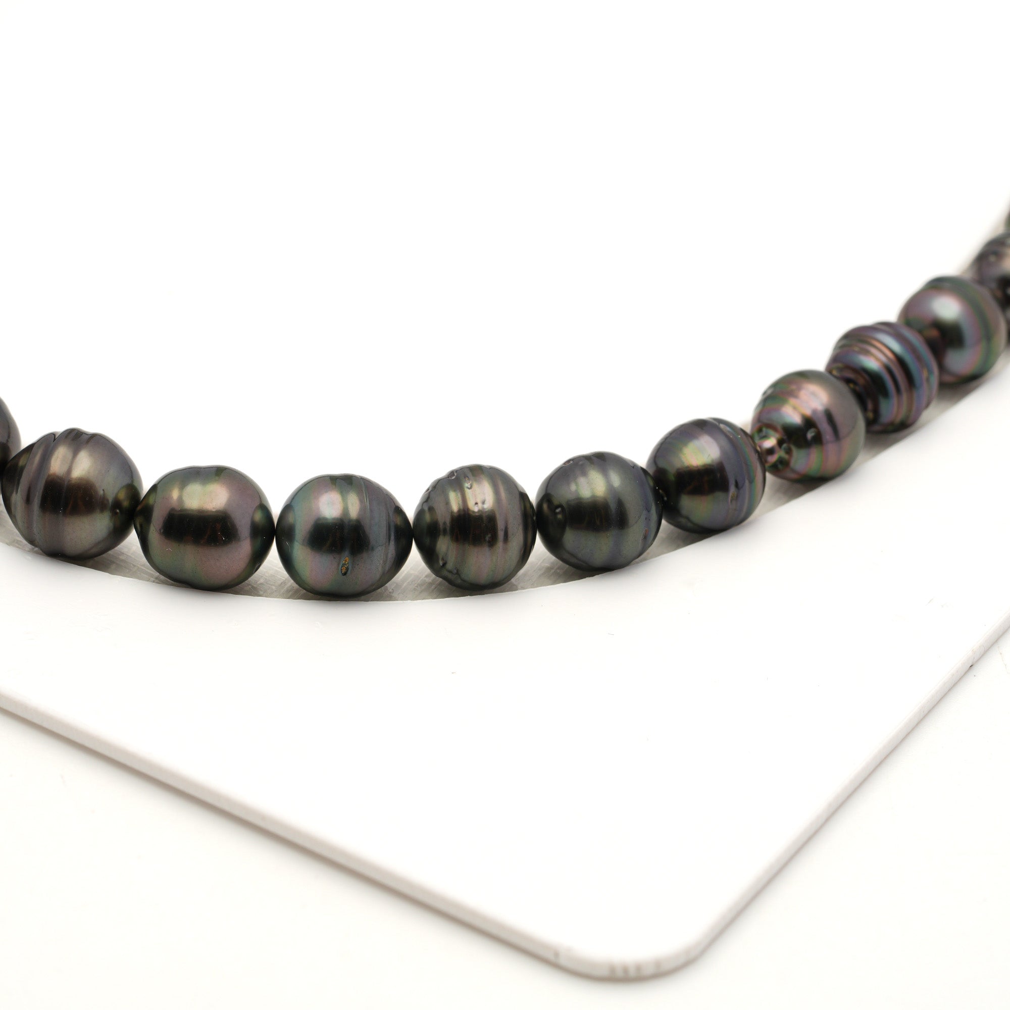 44pcs Green Cherry 8-11mm - CL AAA/AA Quality Tahitian Pearl Necklace NL1795 LP4