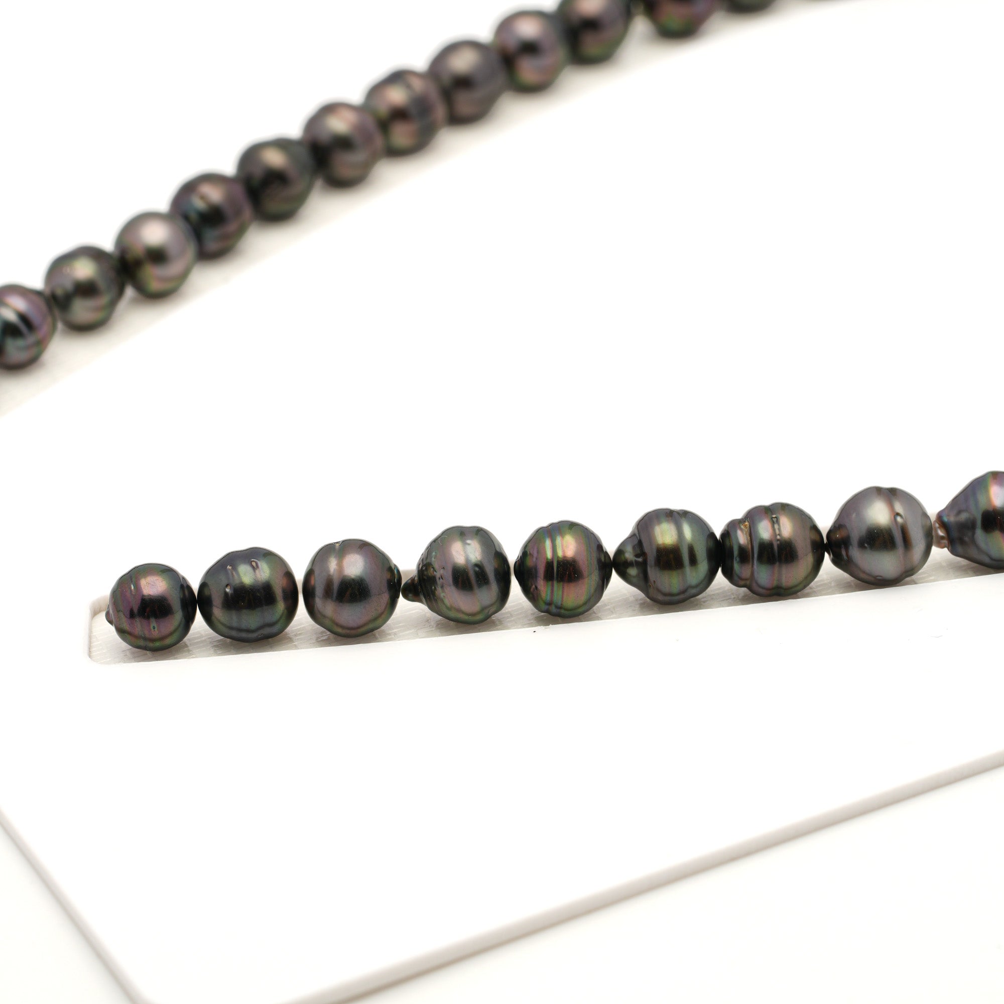 44pcs Green Cherry 8-11mm - CL AAA/AA Quality Tahitian Pearl Necklace NL1795 LP4