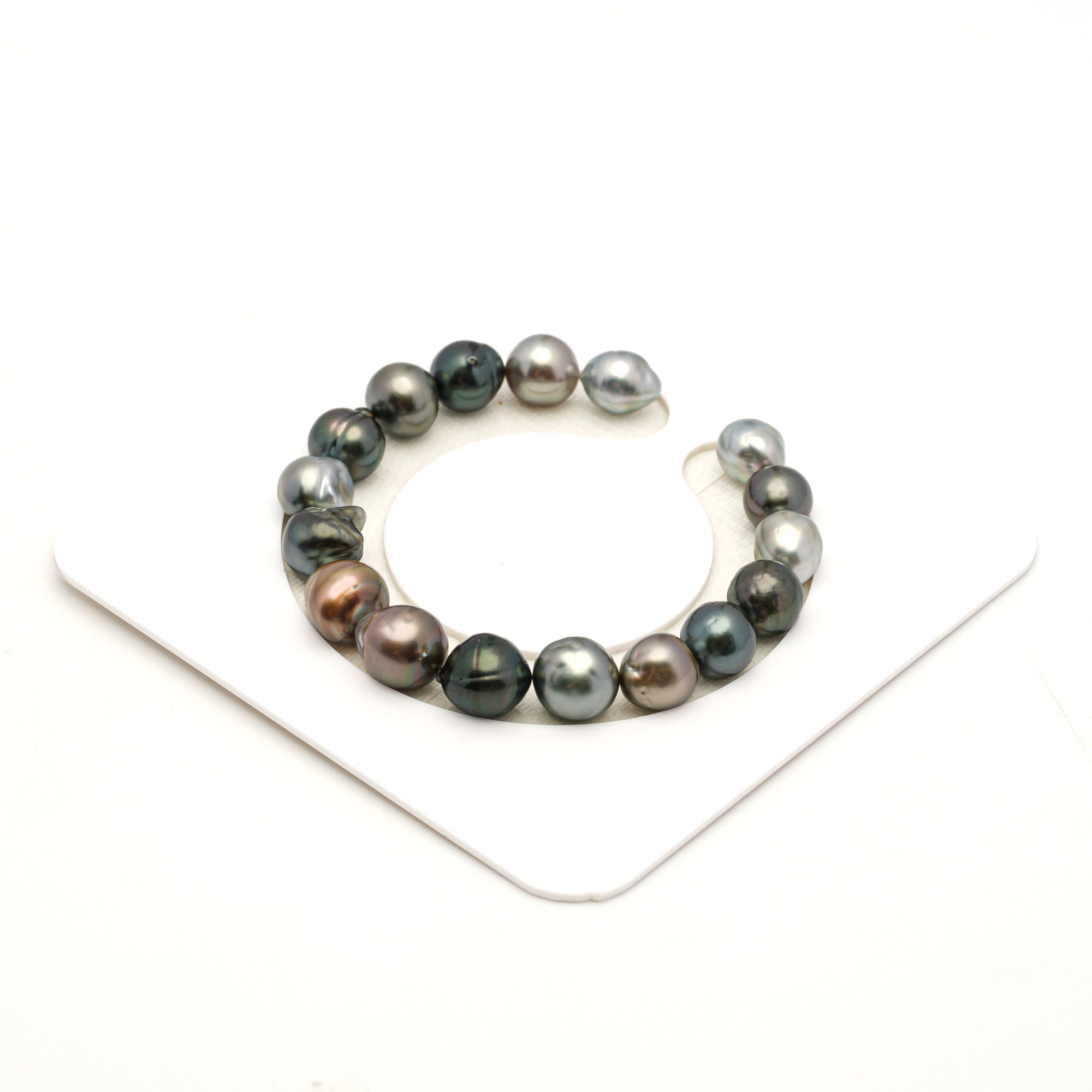 17pcs Multicolor 9-11mm - BQ AAA/AA Quality Tahitian Pearl Bracelet BR2531 LP4