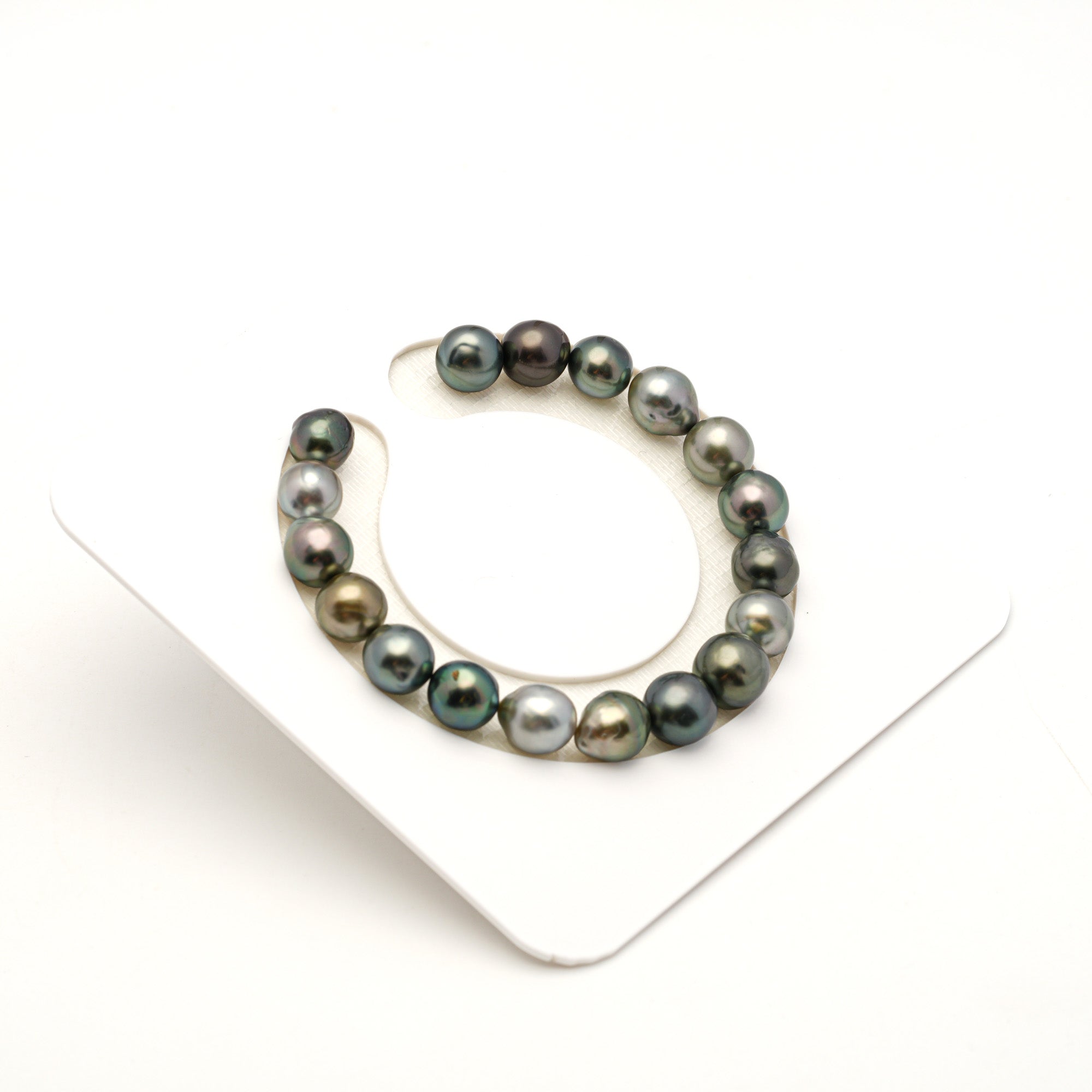 18pcs Multicolor 8-10mm - BQ AAA/AA Quality Tahitian Pearl Bracelet BR2533 LP4