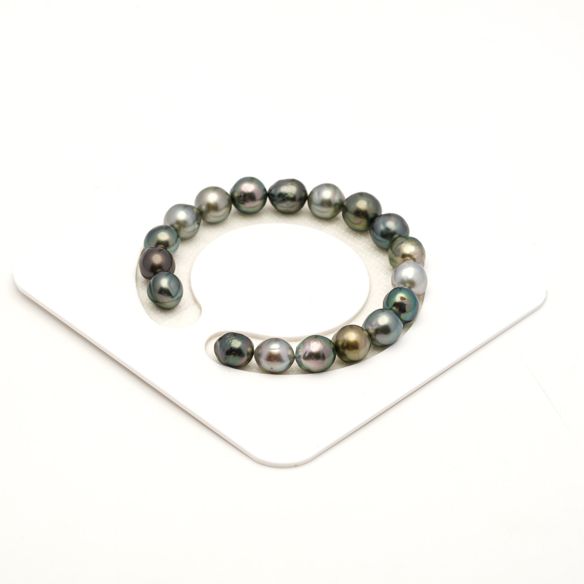 18pcs Multicolor 8-10mm - BQ AAA/AA Quality Tahitian Pearl Bracelet BR2533 LP4