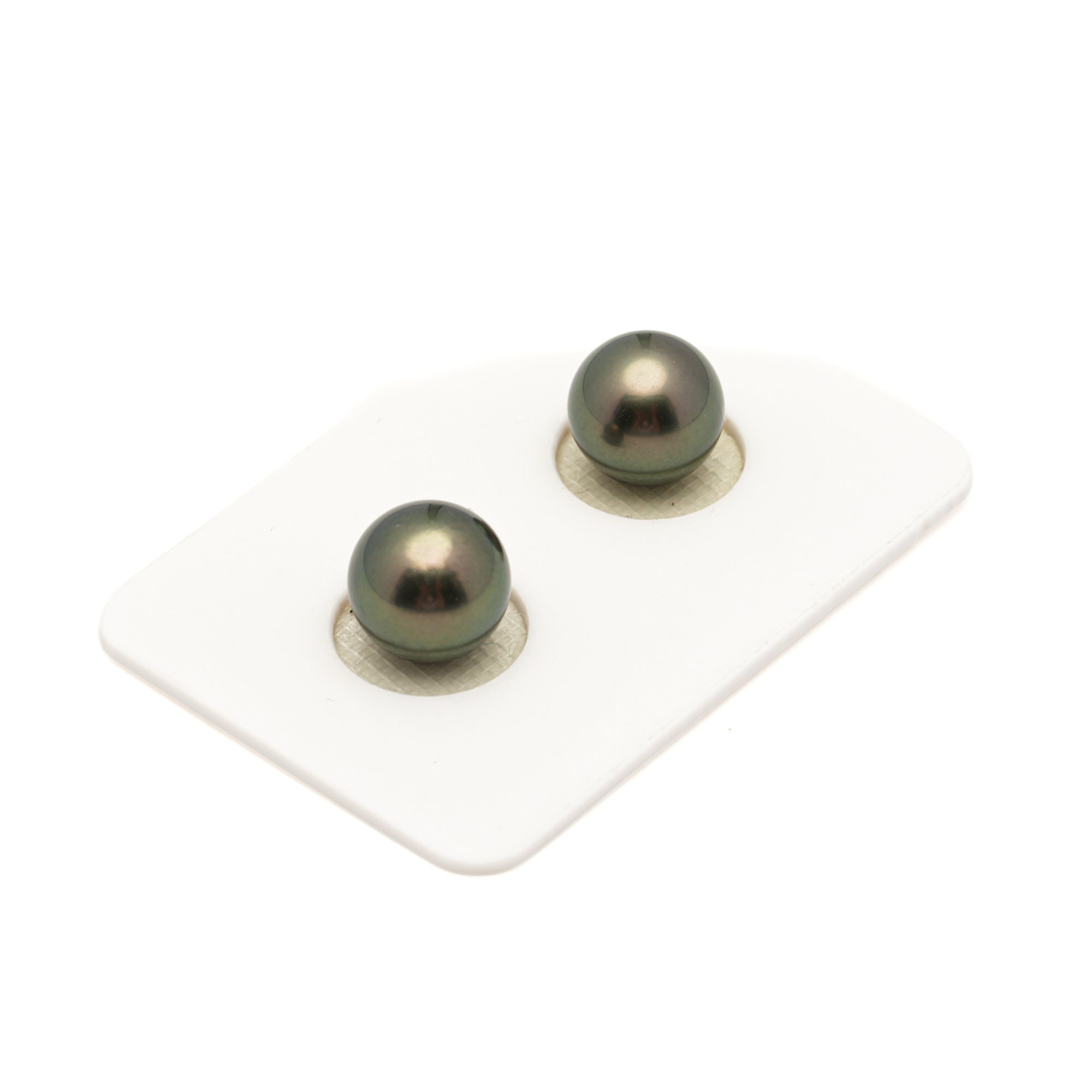 2pcs Dark Green 11.7mm - RSR AAA/AA Quality Tahitian Pearl Pair ER1956 LP3
