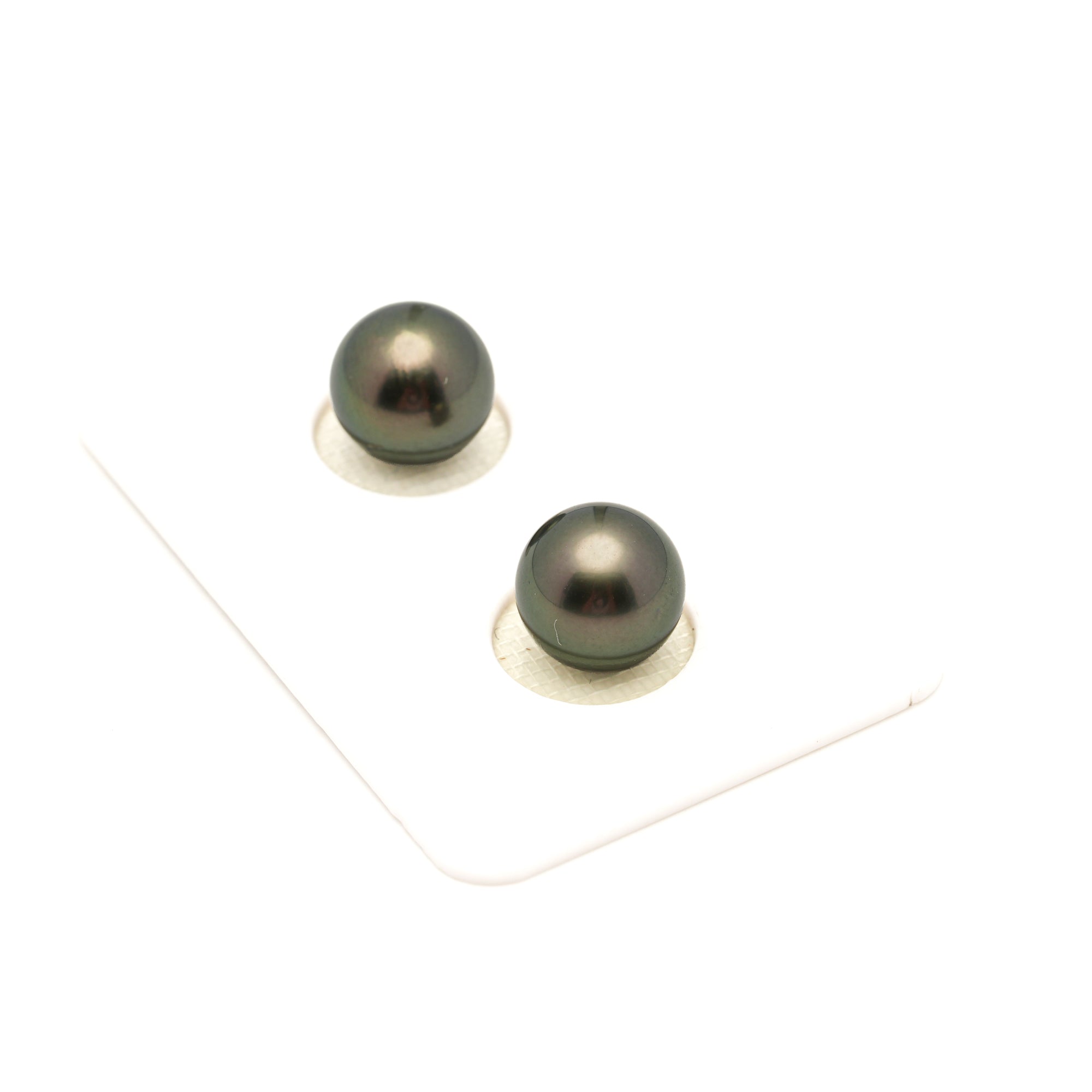 2pcs Dark Green 11.7mm - RSR AAA/AA Quality Tahitian Pearl Pair ER1956 LP3