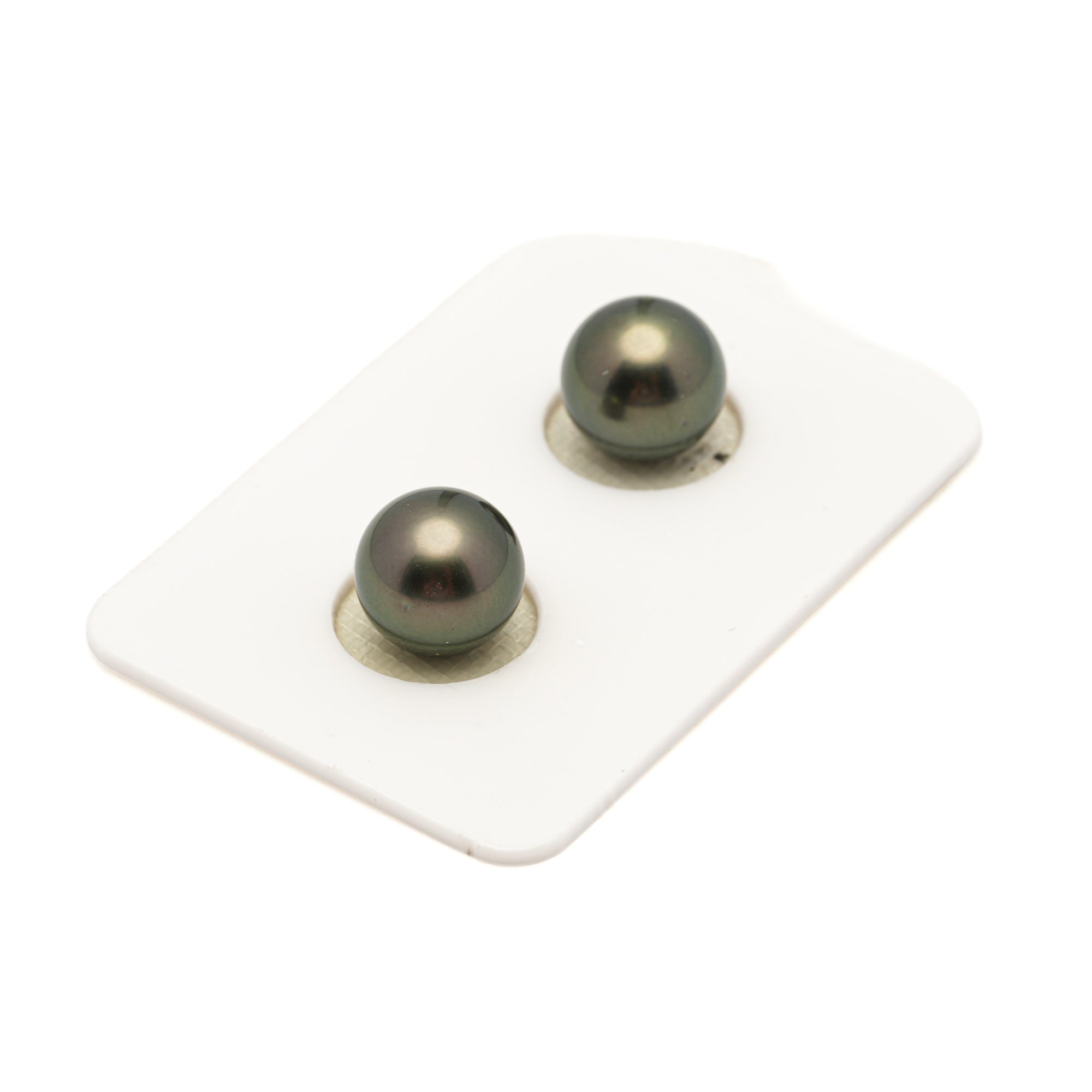 2pcs Dark Green 11.7mm - RSR AAA/AA Quality Tahitian Pearl Pair ER1956 LP3