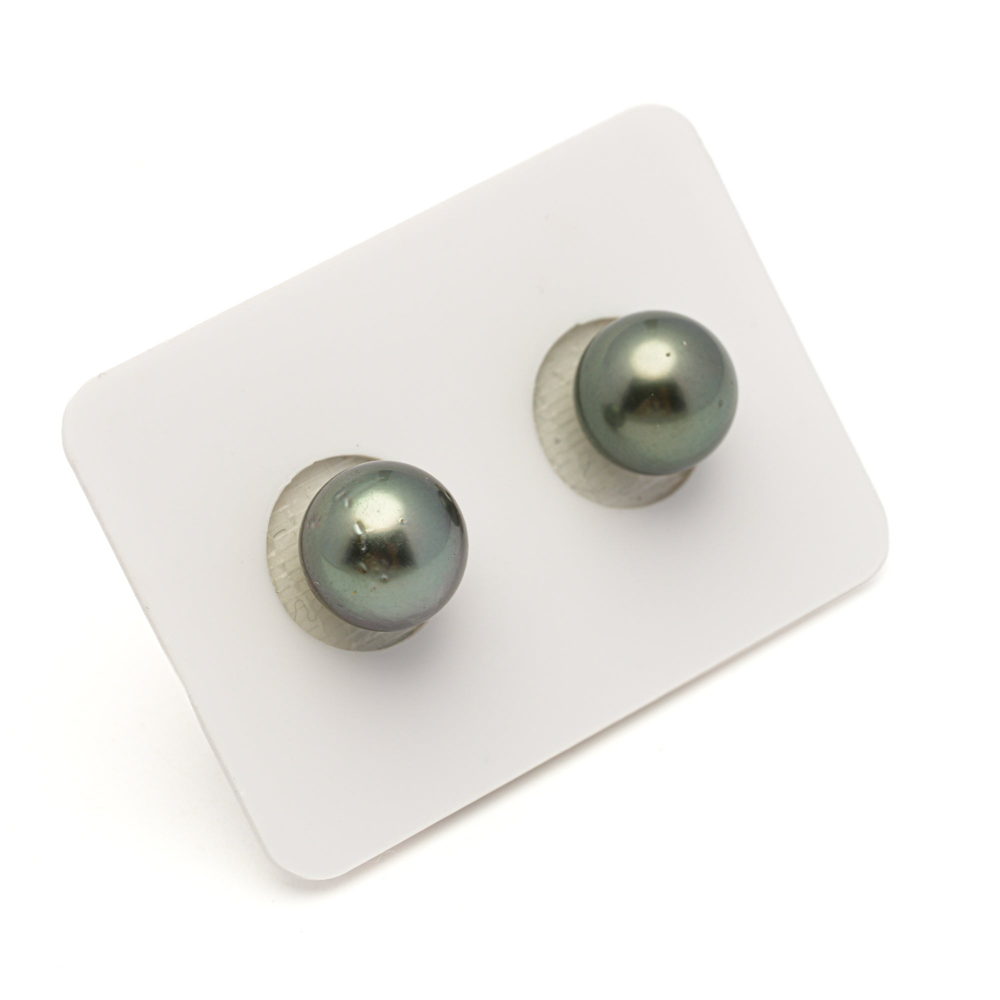 2pcs Green 10.3mm - RSR AAA/AA Quality Tahitian Pearl Pair ER1959 LP3