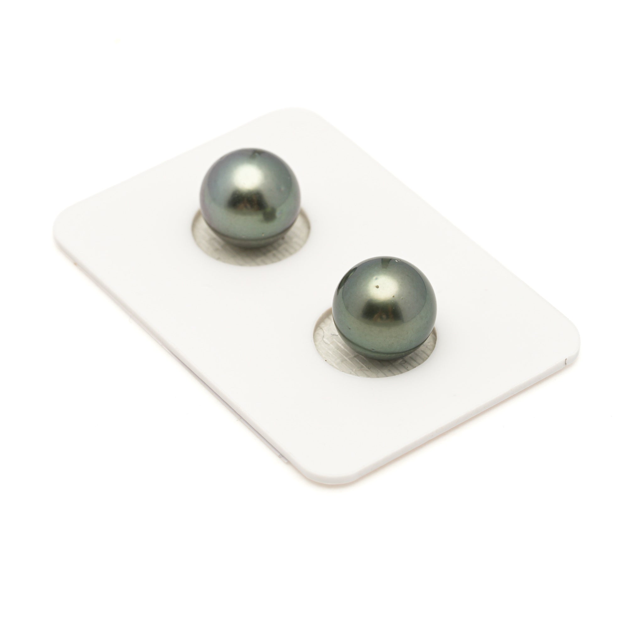 2pcs Green 10.3mm - RSR AAA/AA Quality Tahitian Pearl Pair ER1959 LP3