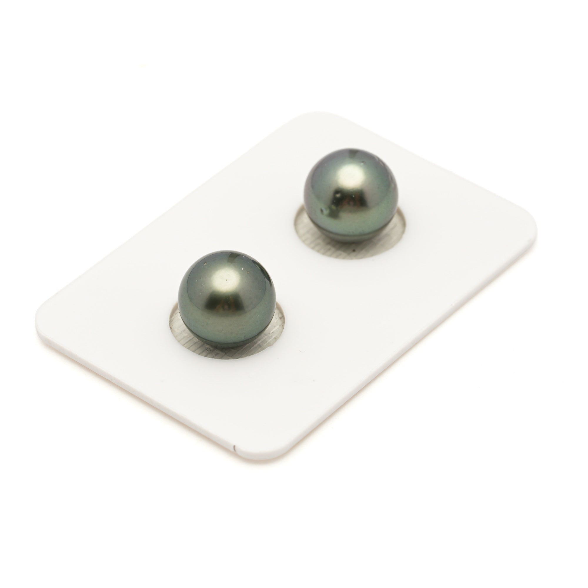 2pcs Green 10.3mm - RSR AAA/AA Quality Tahitian Pearl Pair ER1959 LP3