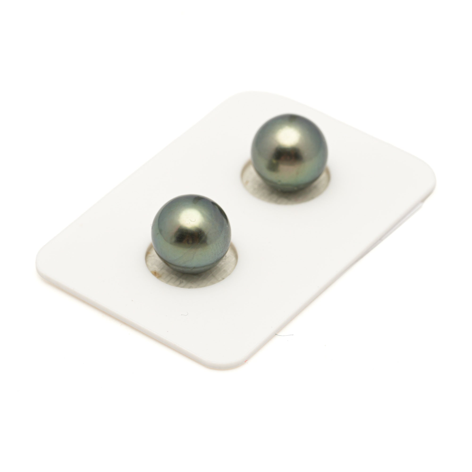 2pcs Green 10.4-10.5mm - RSR AA/AAA Quality Tahitian Pearl Pair ER1960 LP3