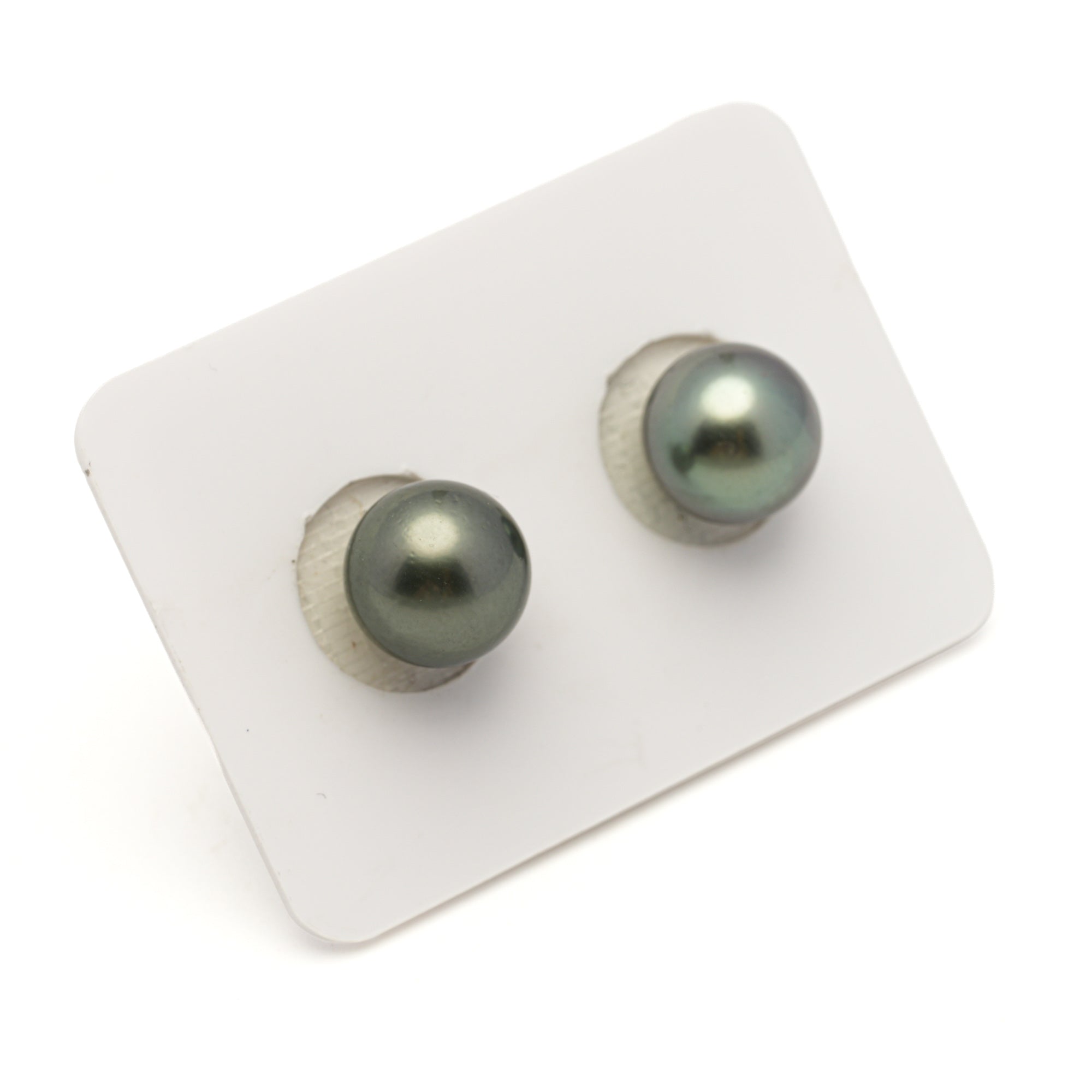 2pcs Green Mix 10.2-10.3mm - RSR AAA/AA Quality Tahitian Pearl Pair ER1961 LP3