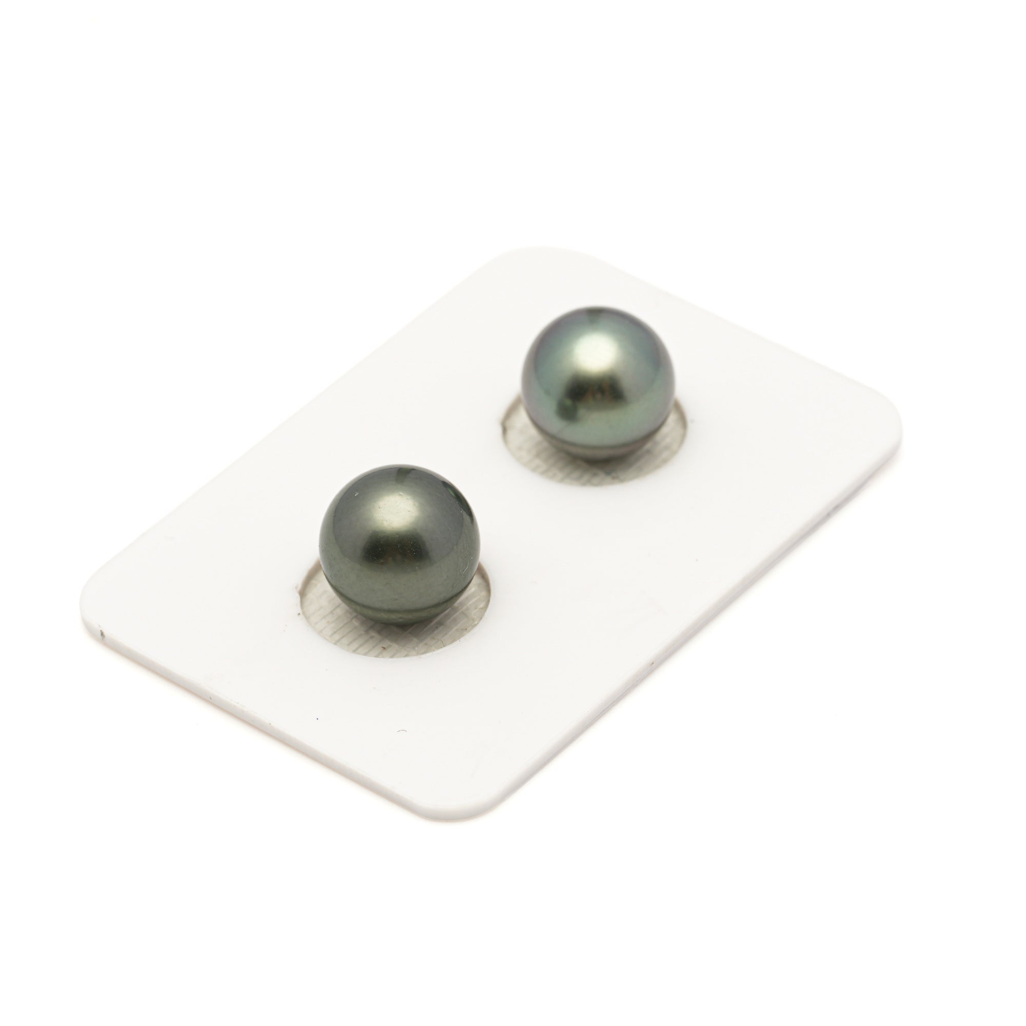 2pcs Green Mix 10.2-10.3mm - RSR AAA/AA Quality Tahitian Pearl Pair ER1961 LP3