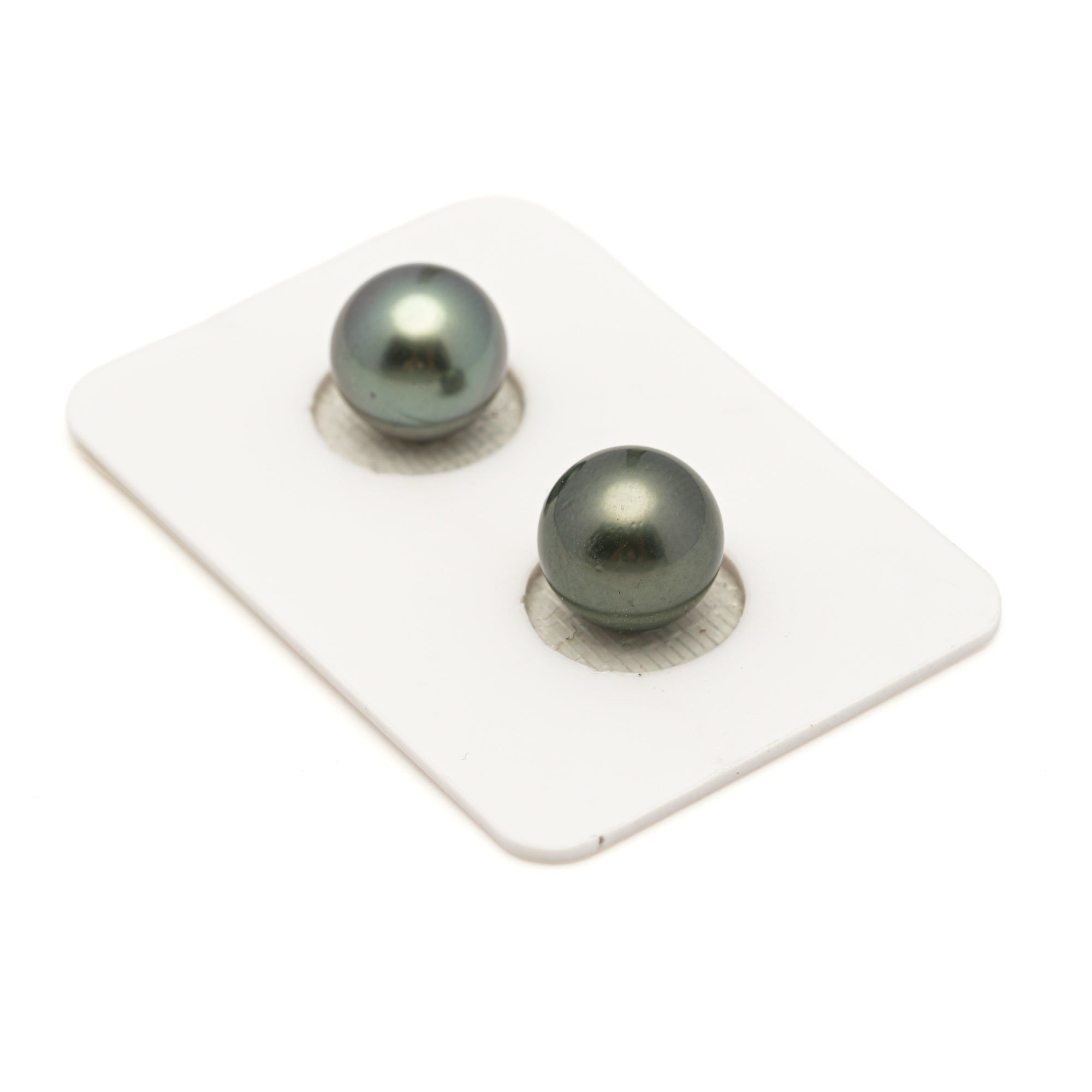 2pcs Green Mix 10.2-10.3mm - RSR AAA/AA Quality Tahitian Pearl Pair ER1961 LP3