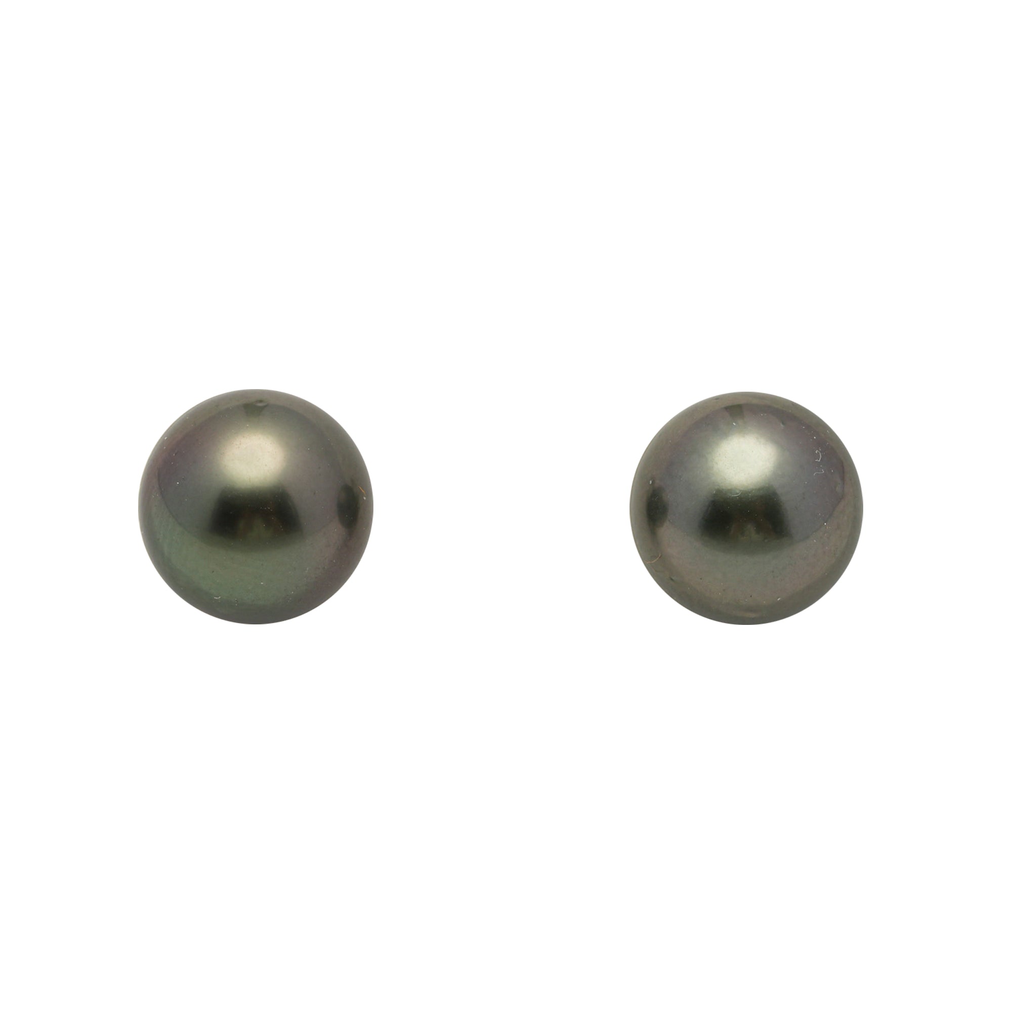 2pcs Dark Green 10.1mm - RSR AAA/AA Quality Tahitian Pearl Pair ER1964 LP3