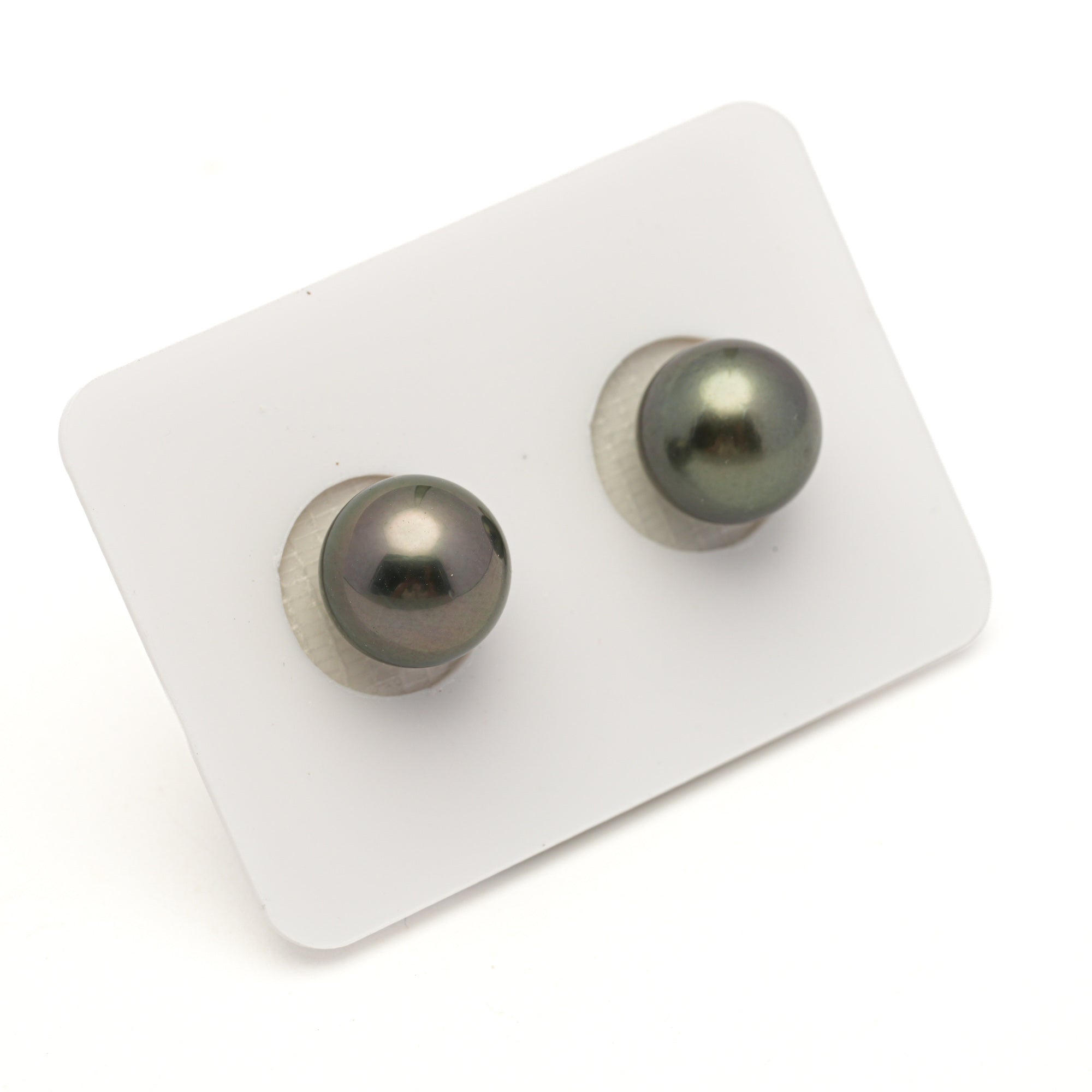 2pcs Green 10.3-10.4mm - RSR AAA/AA Quality Tahitian Pearl Pair ER1965 LP3