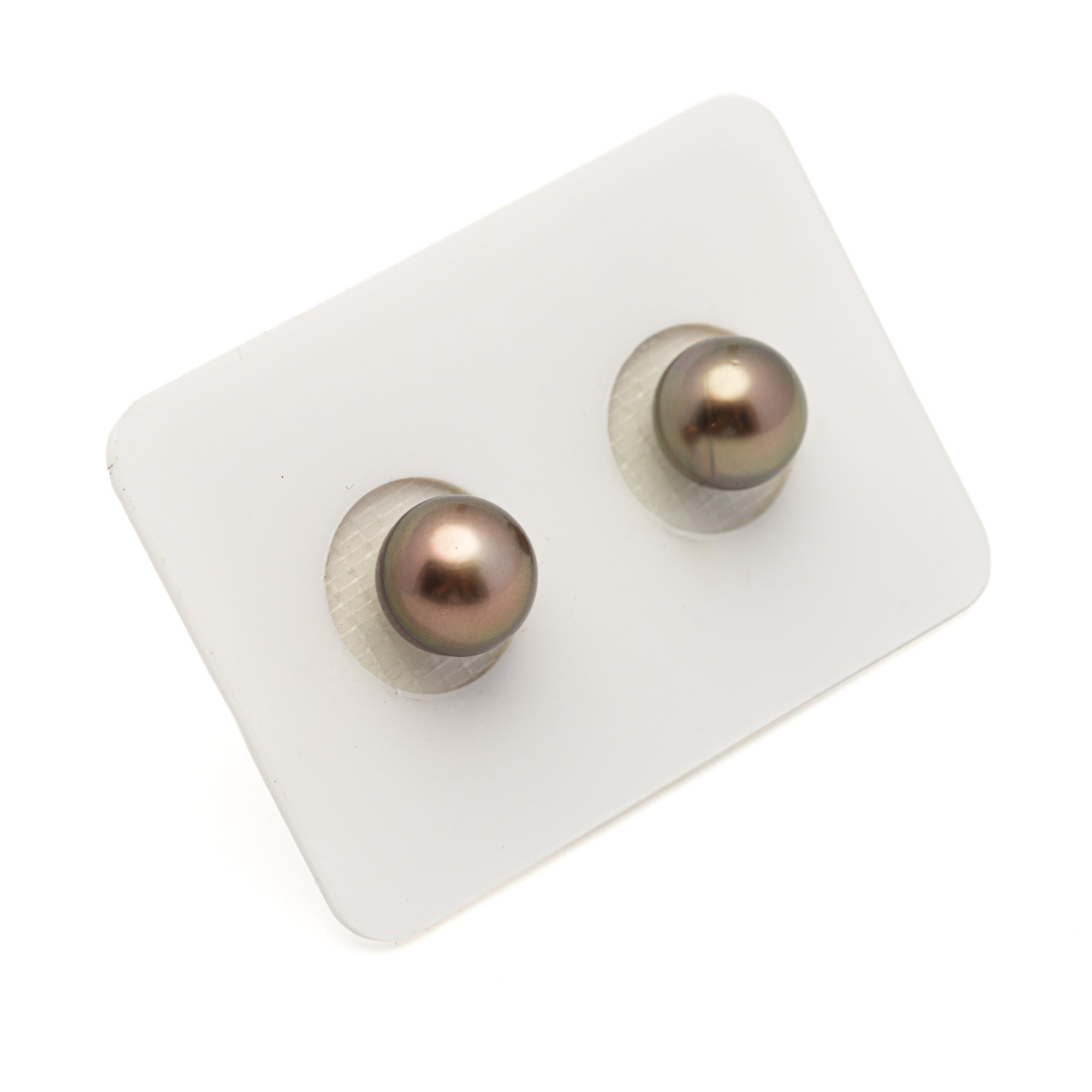 2pcs Copper 8.9-9.1mm - NR AAA/AA Quality Tahitian Pearl Pair ER1972 LP3