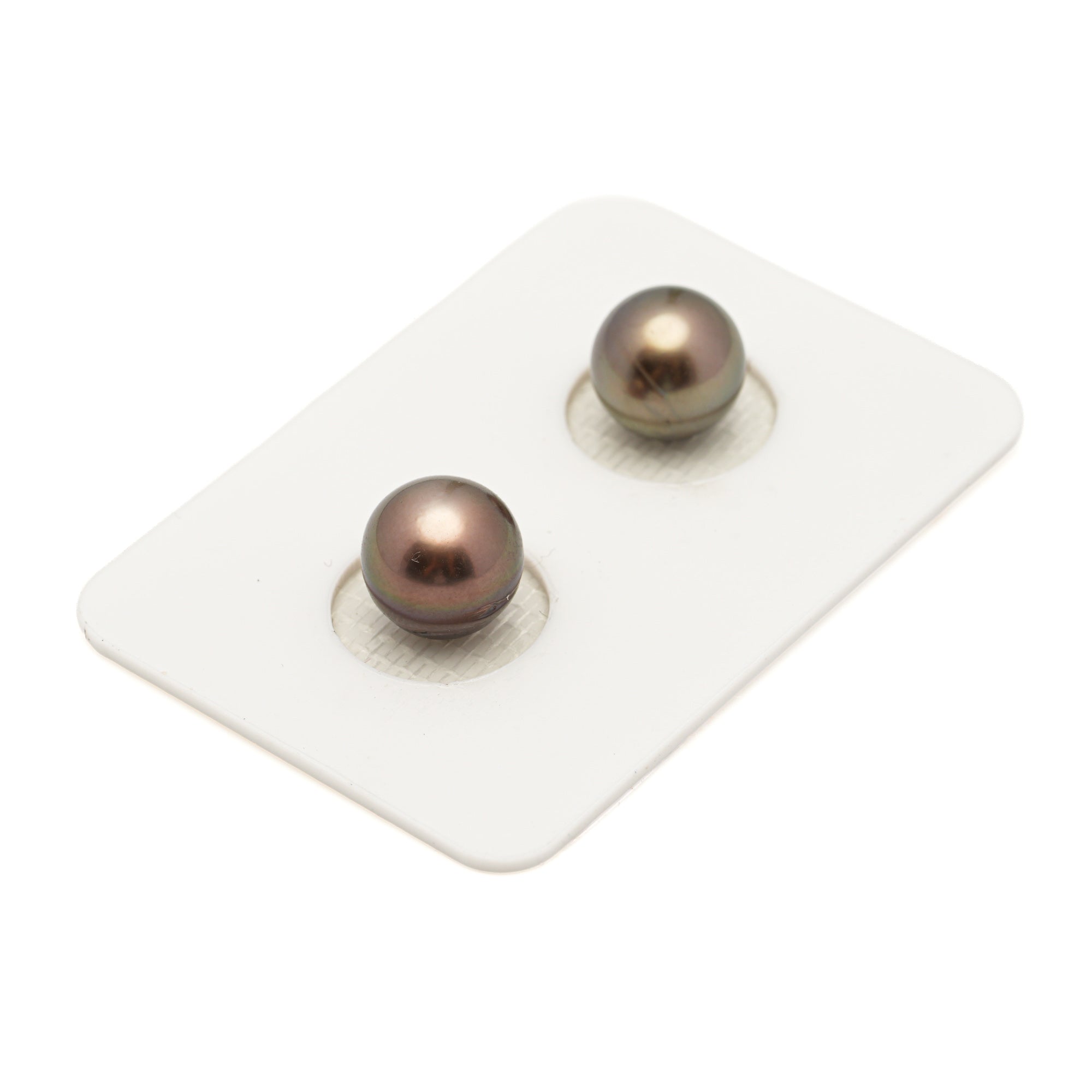 2pcs Copper 8.9-9.1mm - NR AAA/AA Quality Tahitian Pearl Pair ER1972 LP3