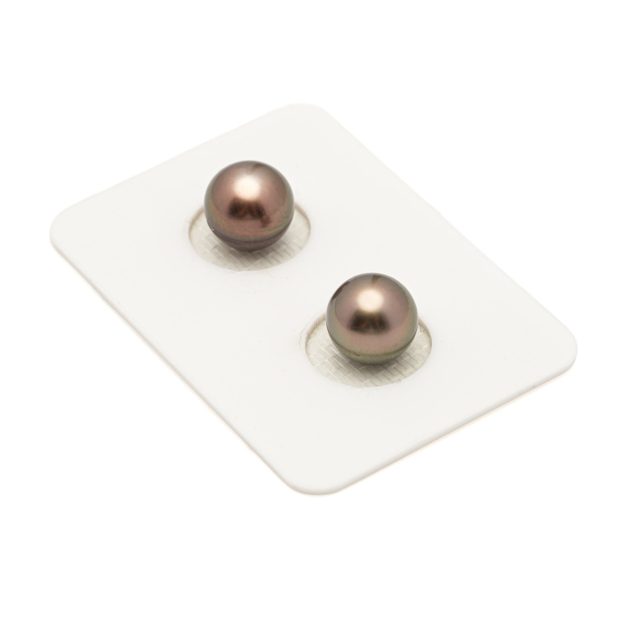 2pcs Copper 8.9-9.1mm - NR AAA/AA Quality Tahitian Pearl Pair ER1972 LP3