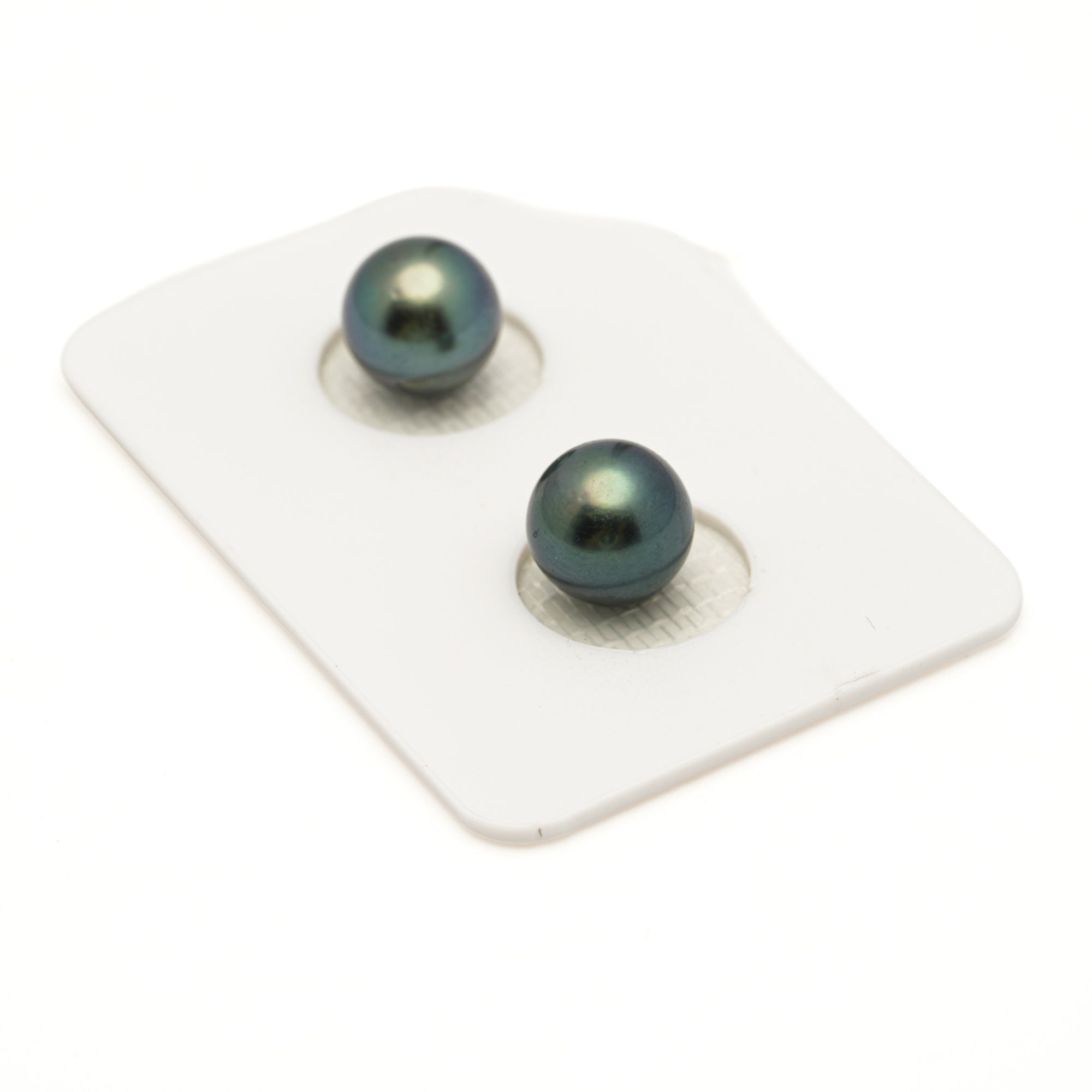 2pcs Blue Green 8.6-8.7mm - SB AAA/AA Quality Tahitian Pearl Pair ER1970 LP3