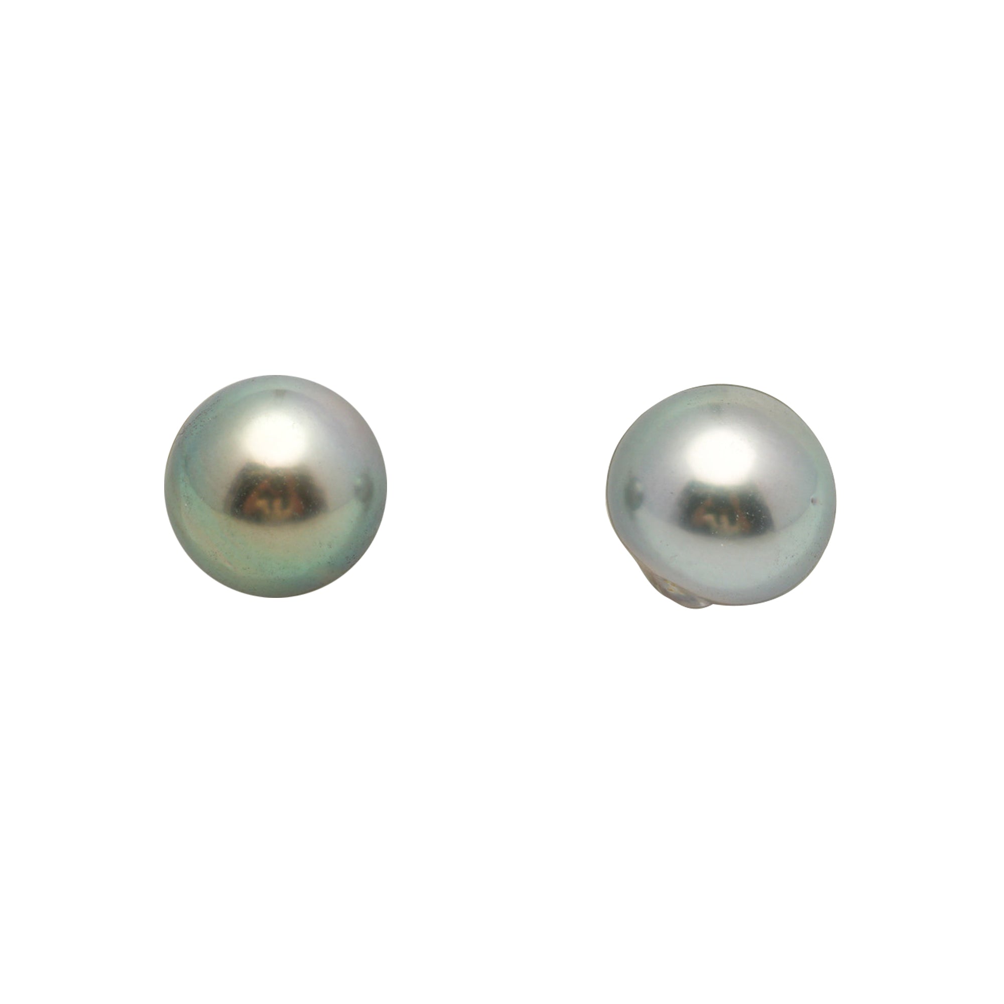 2pcs Light Green 8.6-8.8mm - SR/NR AAA/AA Quality Tahitian Pearl Pair ER1967 LP3