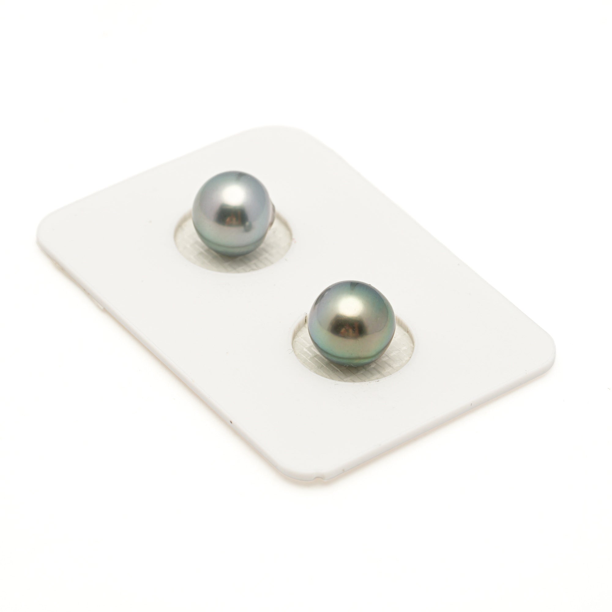 2pcs Light Green 8.6-8.8mm - SR/NR AAA/AA Quality Tahitian Pearl Pair ER1967 LP3