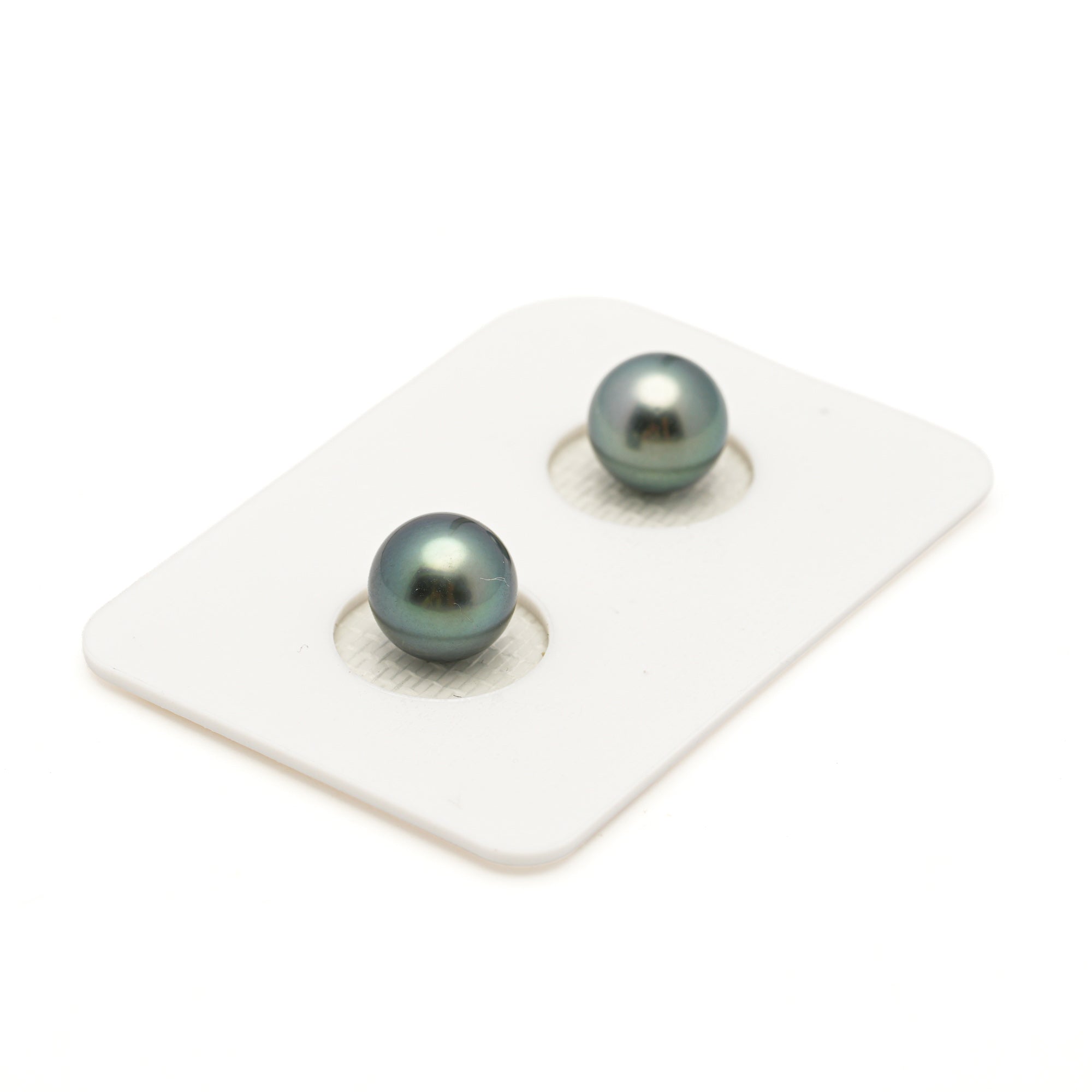 2pcs Light Green 8.3mm - RSR AAA/AA Quality Tahitian Pearl Pair ER1973 LP3