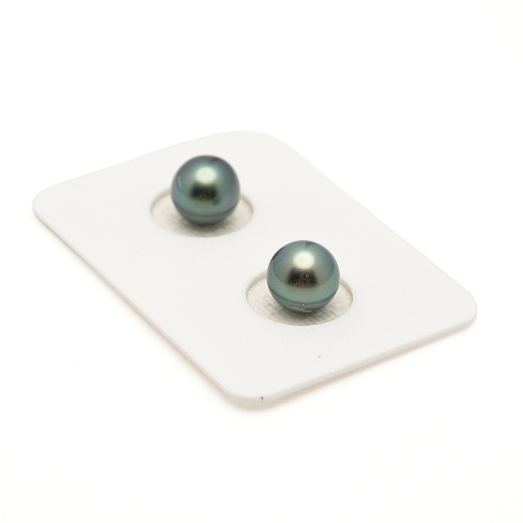 2pcs Light Green 8.3mm - RSR AAA/AA Quality Tahitian Pearl Pair ER1973 LP3