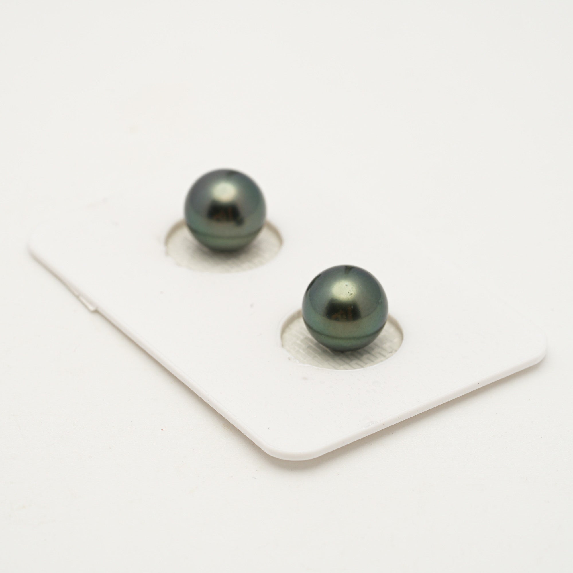 2pcs Green 8.6mm - RSR AAA Quality Tahitian Pearl Pair ER1974 LP3