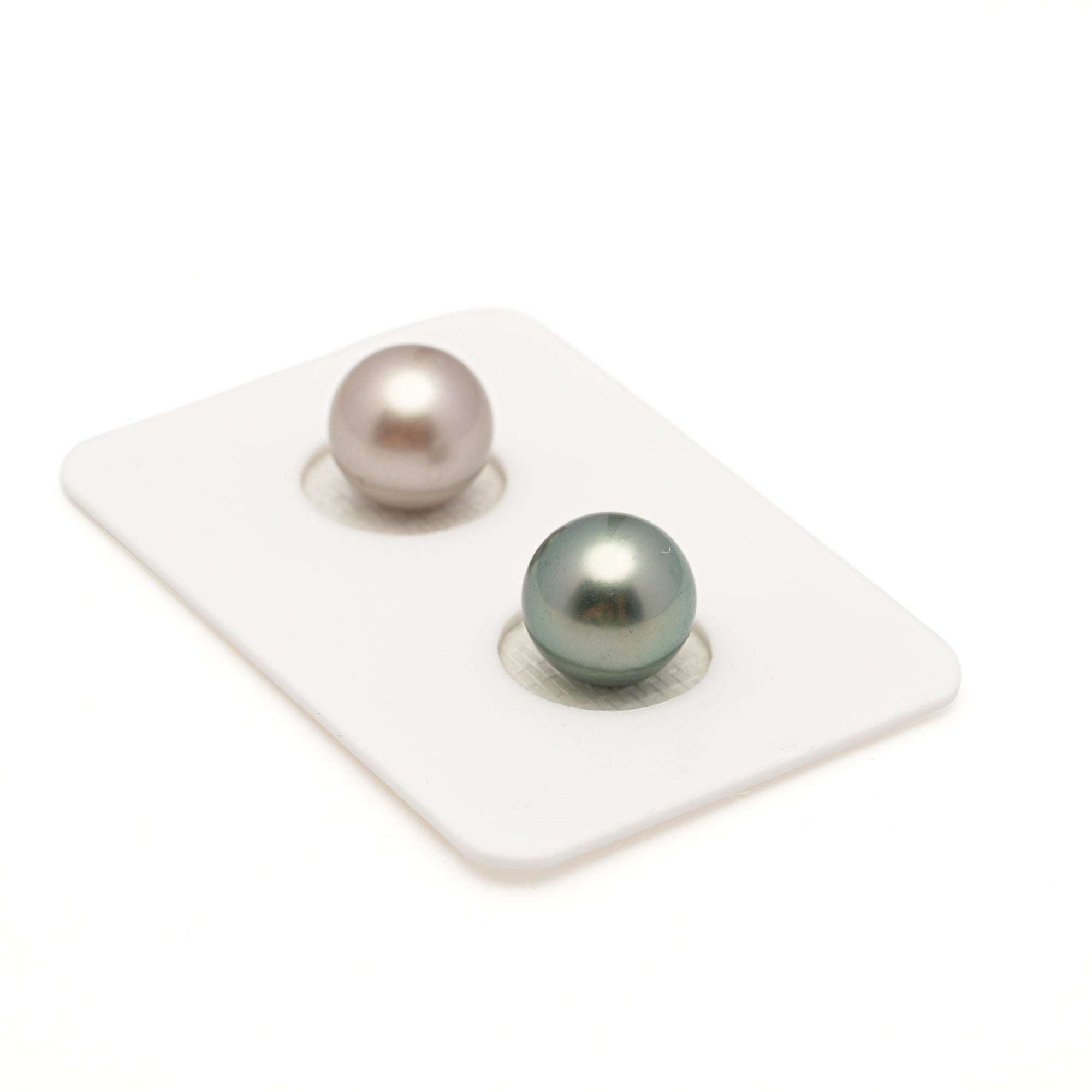 2pcs Multicolor 9.8mm - RSR AAA/AA Quality Tahitian Pearl Pair ER1978 LP3