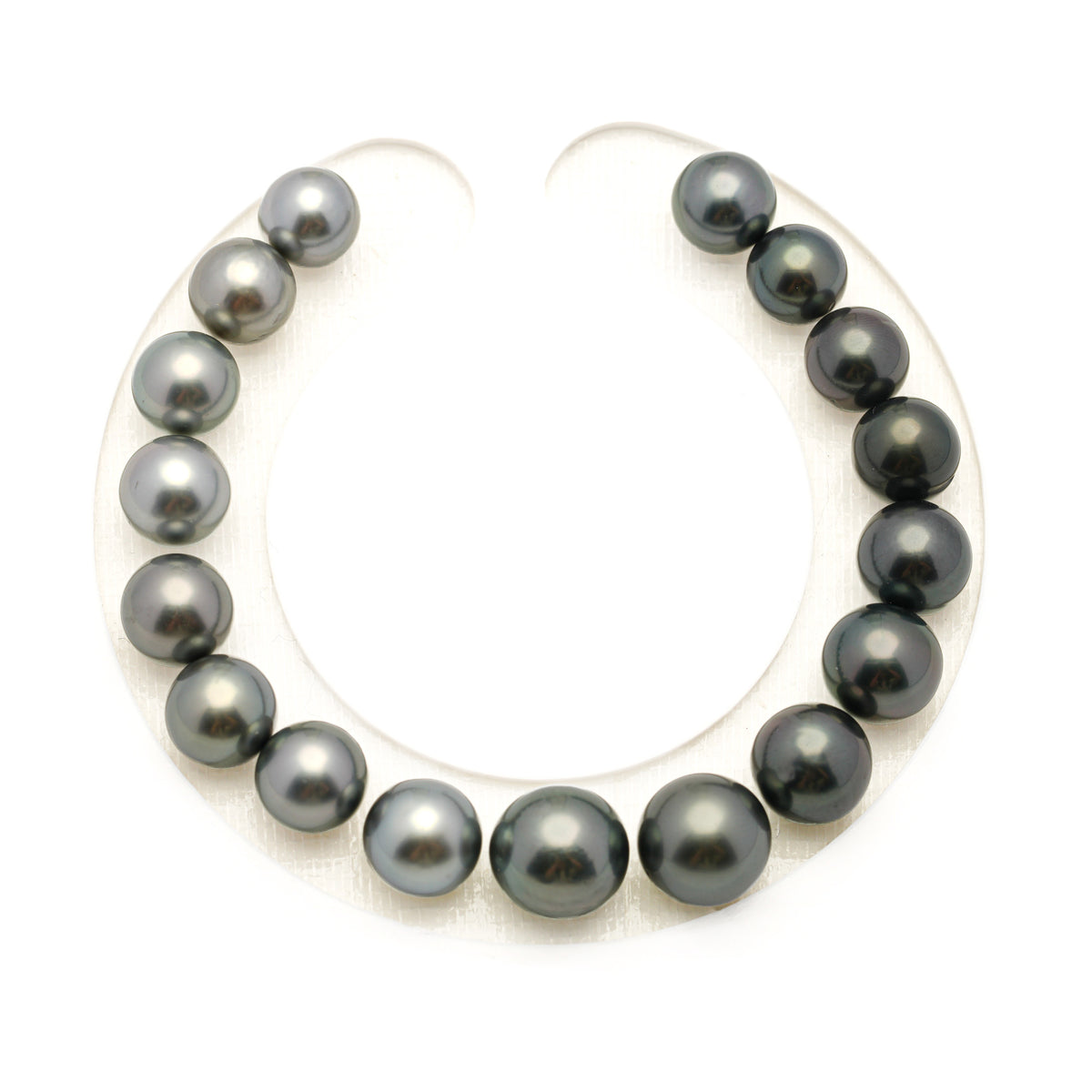 17pcs Dark Gray 8-10mm - SR/NR AAA/AA Quality Tahitian Pearl Bracelet BR2558 LP5