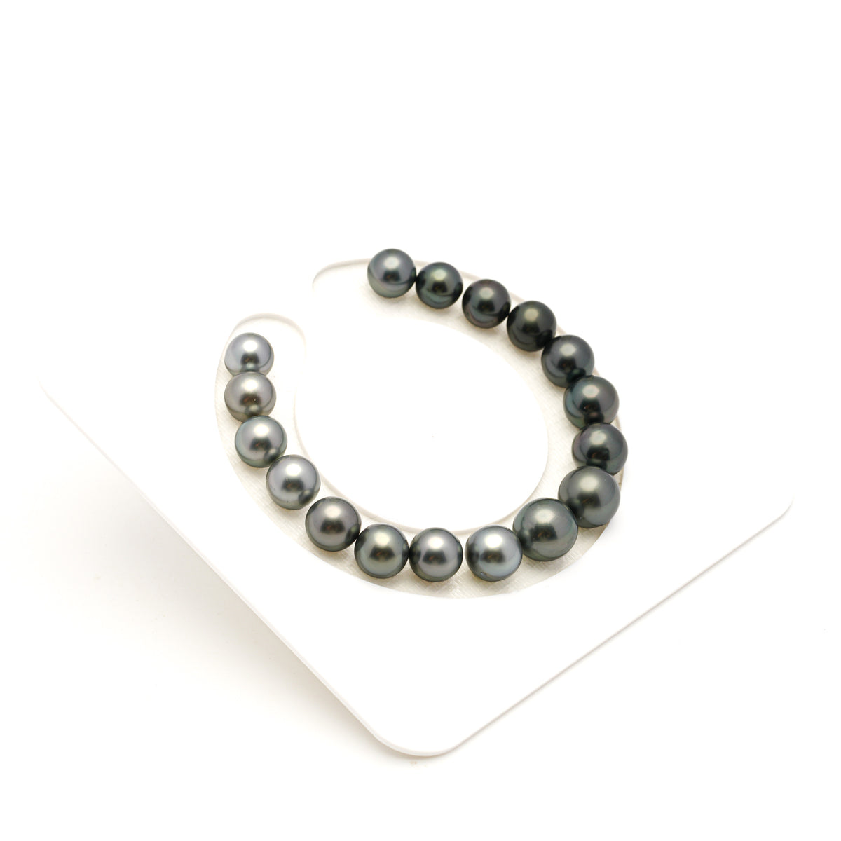 17pcs Dark Gray 8-10mm - SR/NR AAA/AA Quality Tahitian Pearl Bracelet BR2558 LP5