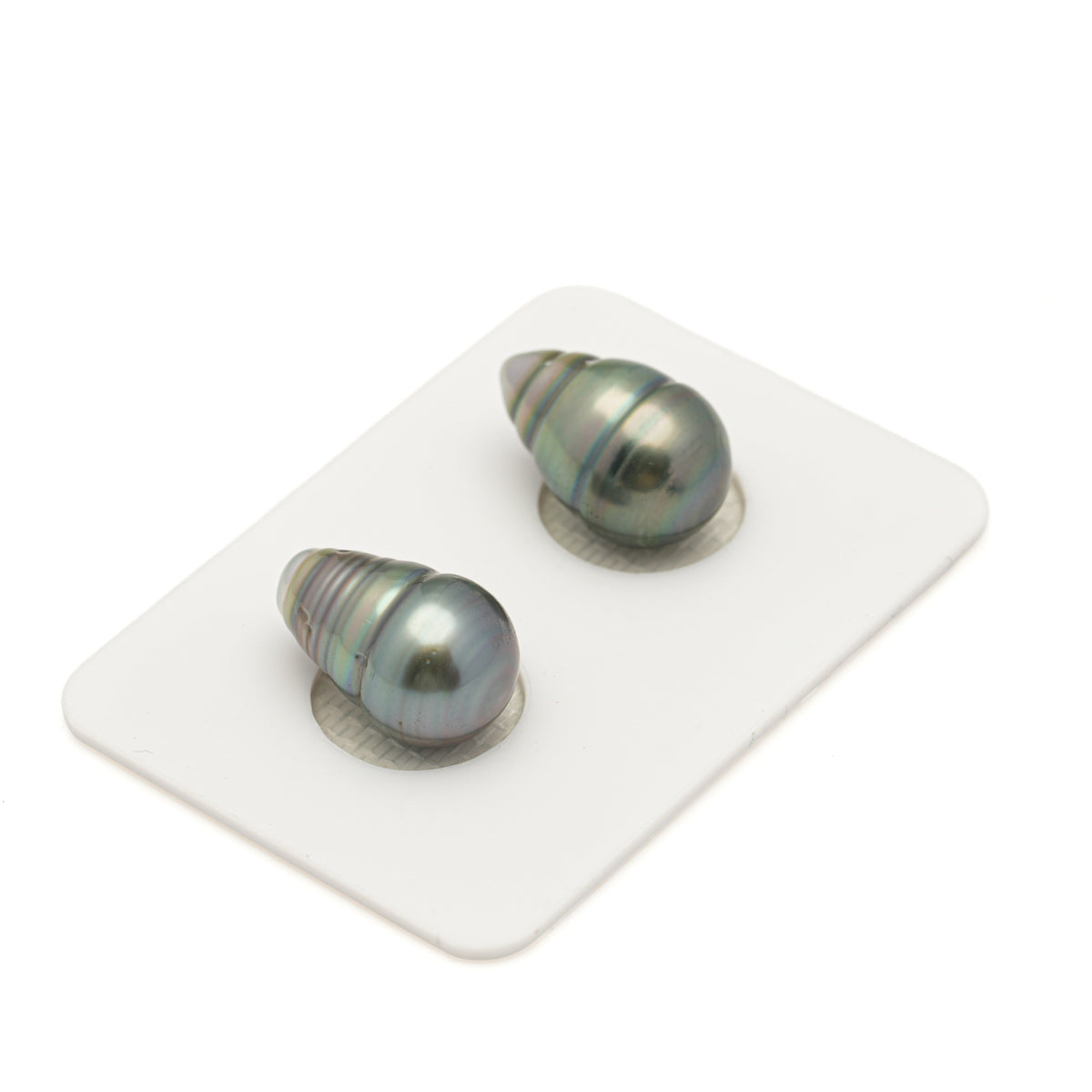 2pcs Green 10-10.1mm - SB/CL AAA/AA Quality Tahitian Pearl Pair ER1981 LP5
