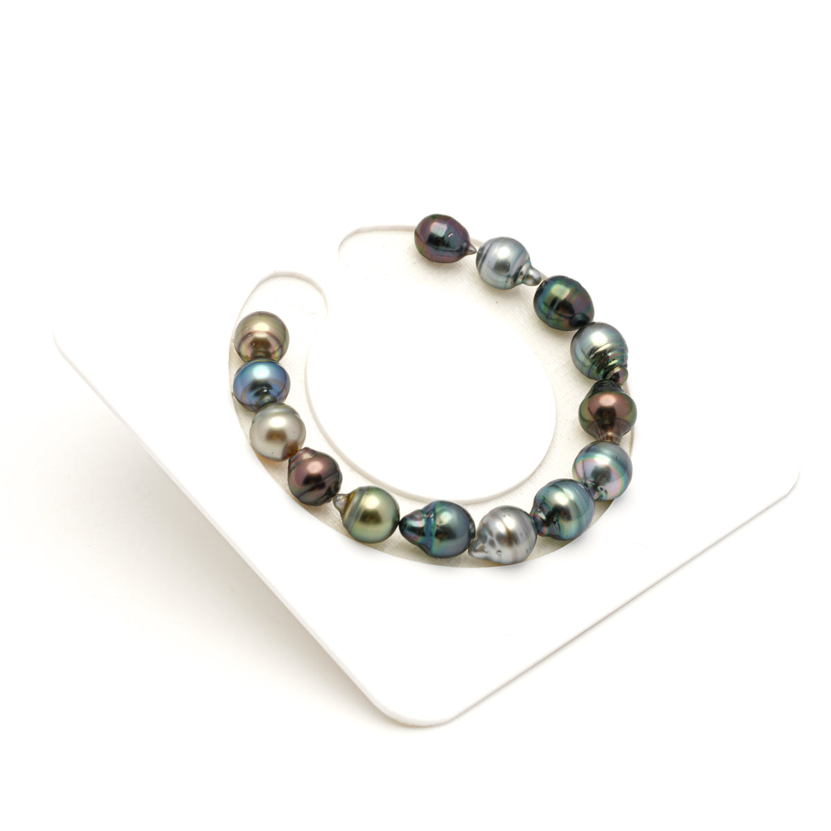 14pcs "High Luster" Multicolor 8-10mm - SB/CL AAA/AA Quality Tahitian Pearl Bracelet BR2544 LP5