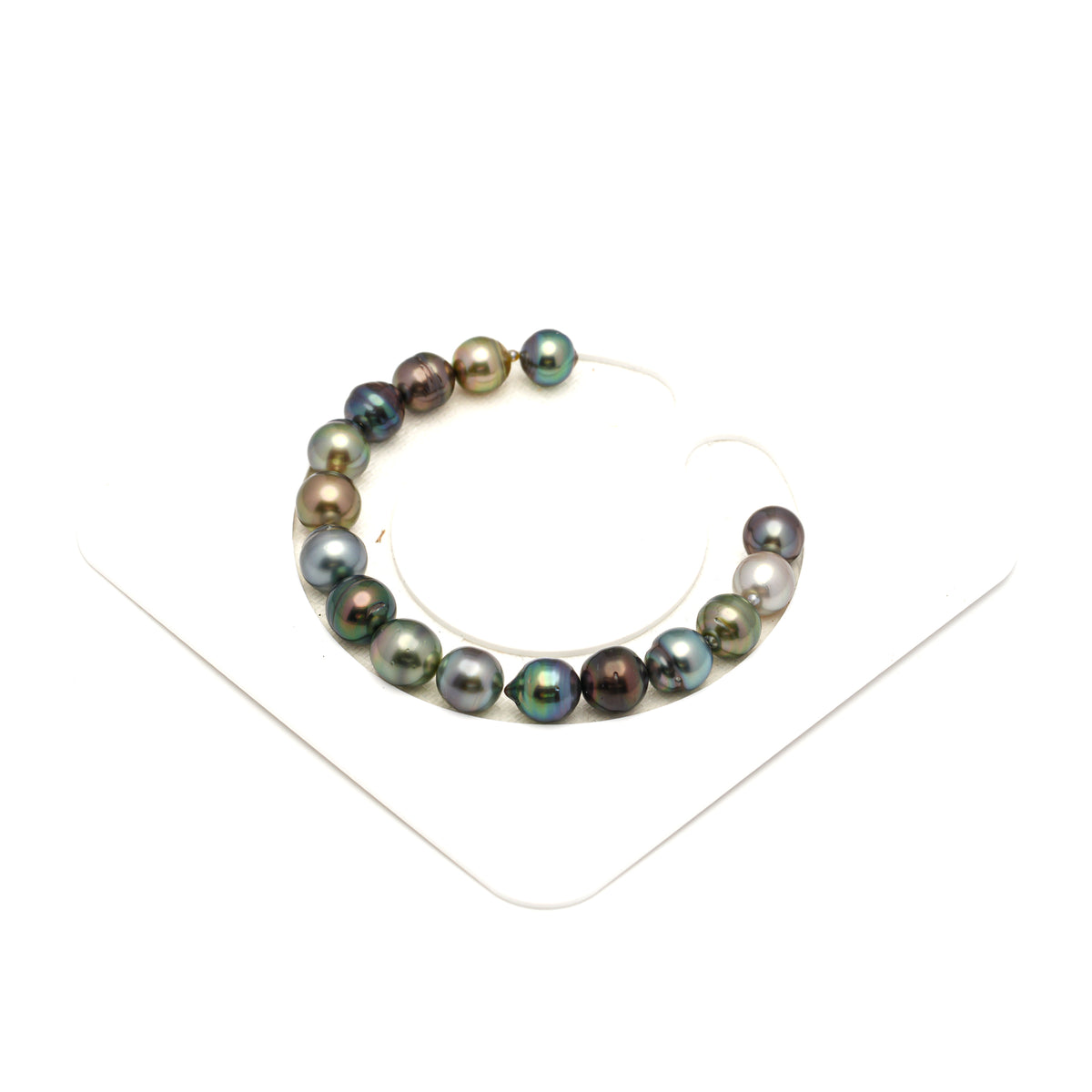 16pcs "High Luster" Multicolor 8-9mm - SB AAA/AA Quality Tahitian Pearl Bracelet BR2545 LP5