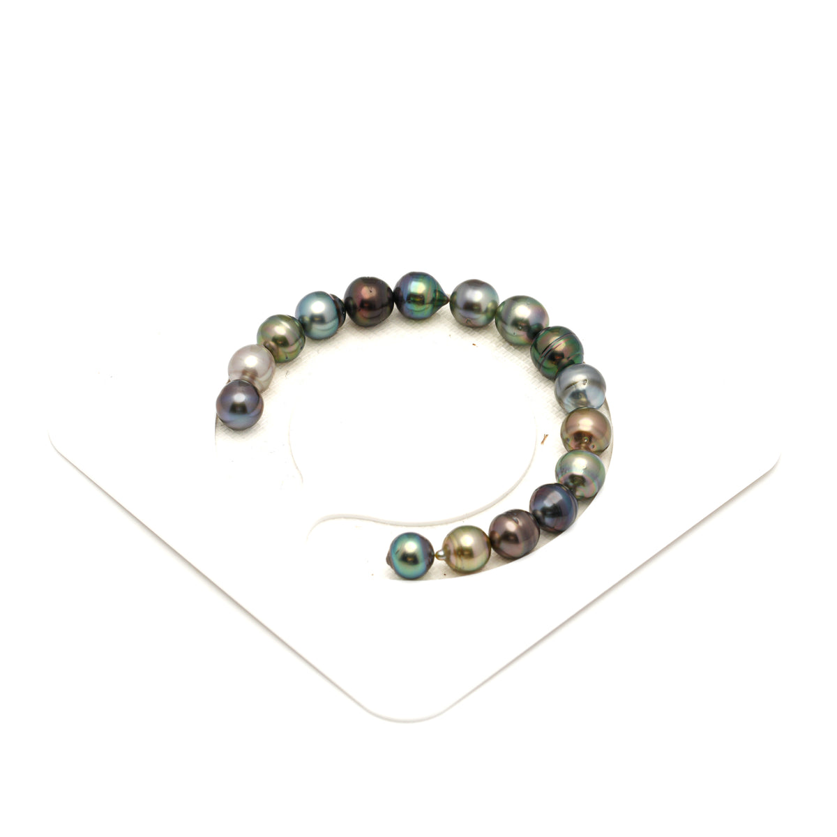 16pcs "High Luster" Multicolor 8-9mm - SB AAA/AA Quality Tahitian Pearl Bracelet BR2545 LP5