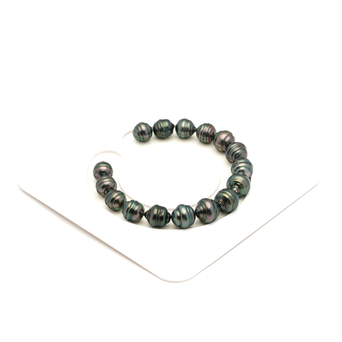 16pcs Green 8-10mm - CL AAA/AA Quality Tahitian Pearl Bracelet BR2547 LP5