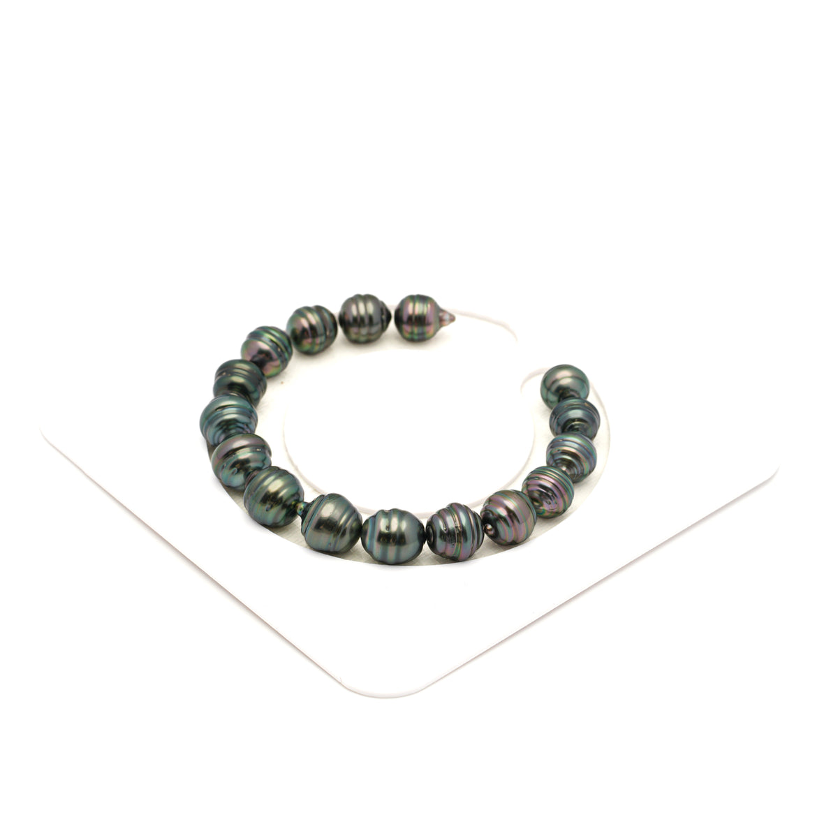 16pcs Green 8-10mm - CL AAA/AA Quality Tahitian Pearl Bracelet BR2547 LP5