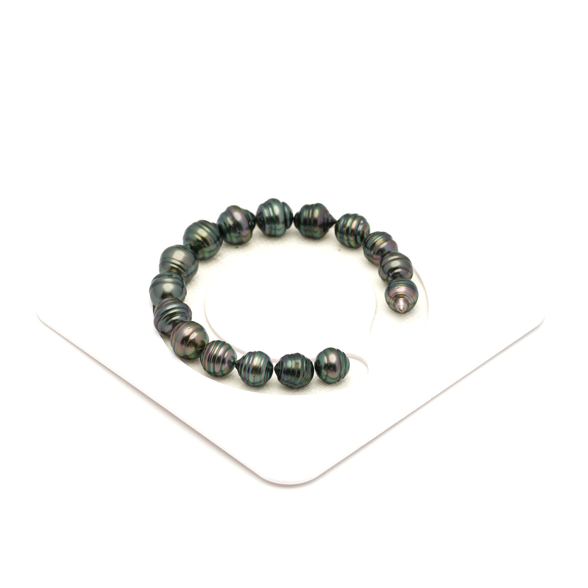 16pcs Green 8-10mm - CL AAA/AA Quality Tahitian Pearl Bracelet BR2547 LP5