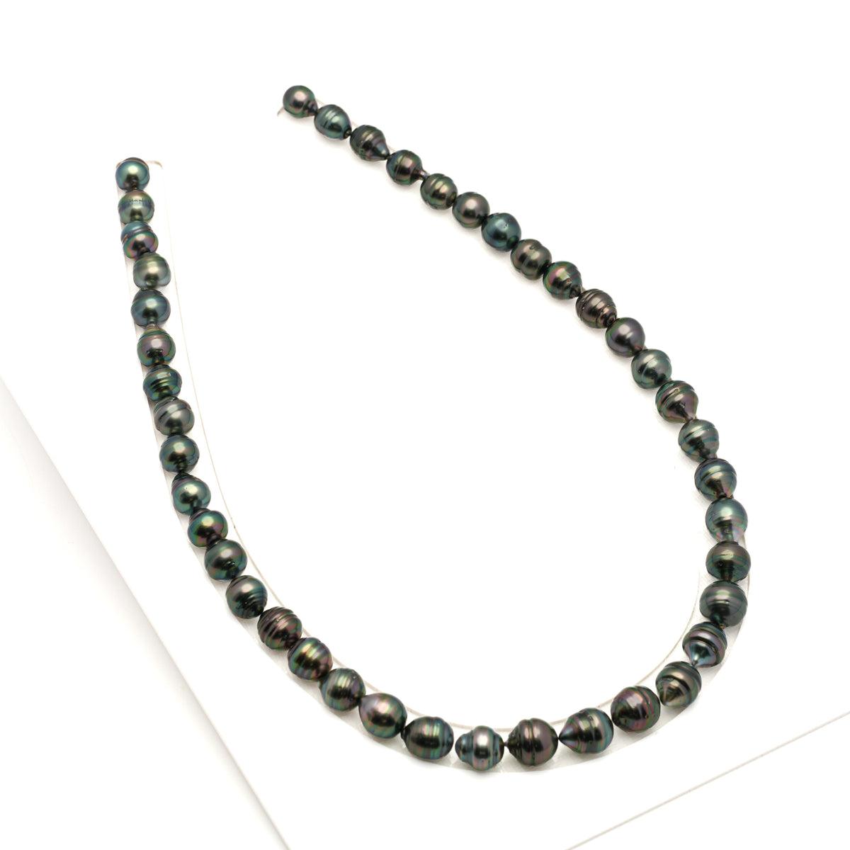 42pcs Peacock Green 8-10mm - CL AA/AAA Quality Tahitian Pearl Necklace NL1806 LP5 LP5